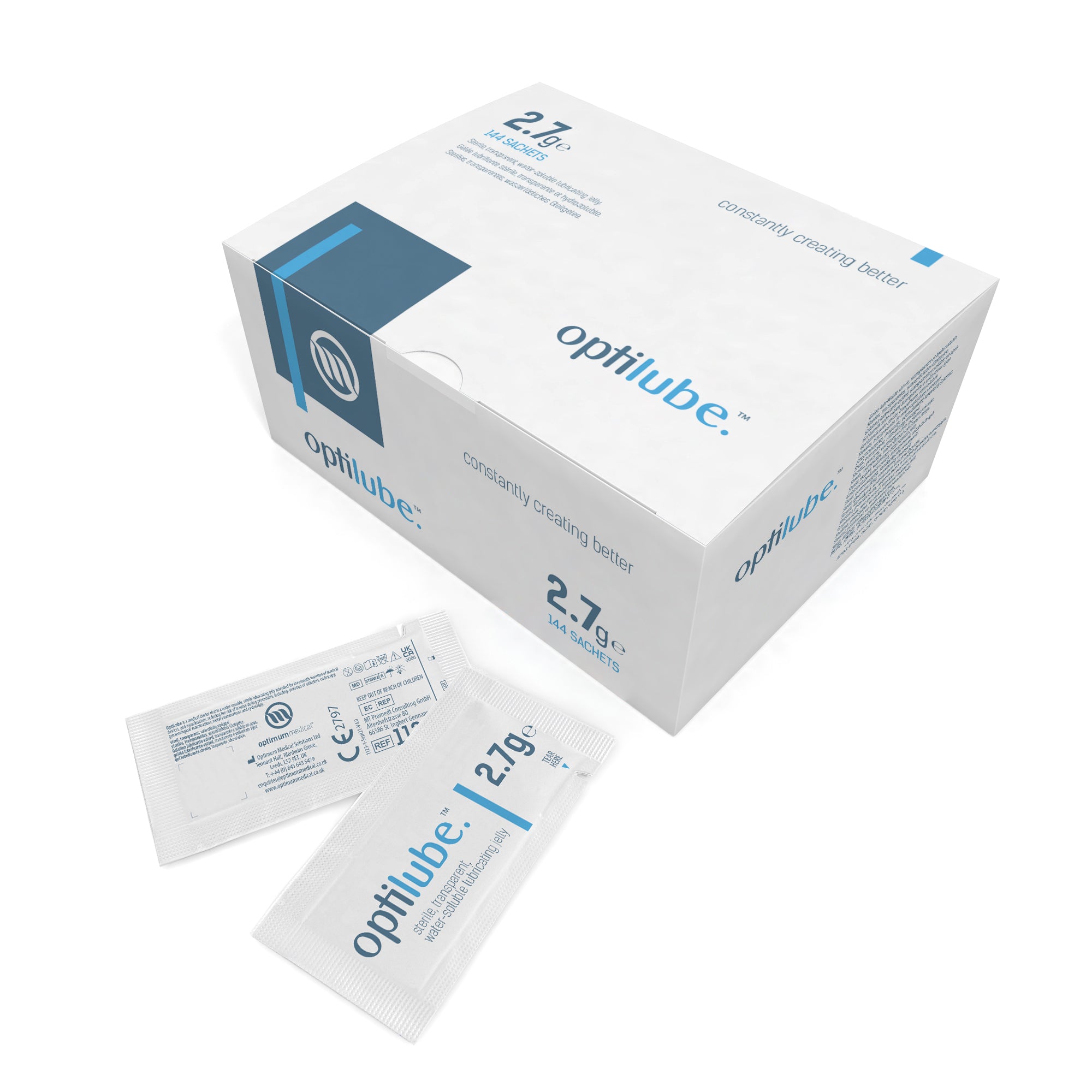 OptiLube Sterile Lubricant Gel Sachets (2.7g) (x144)