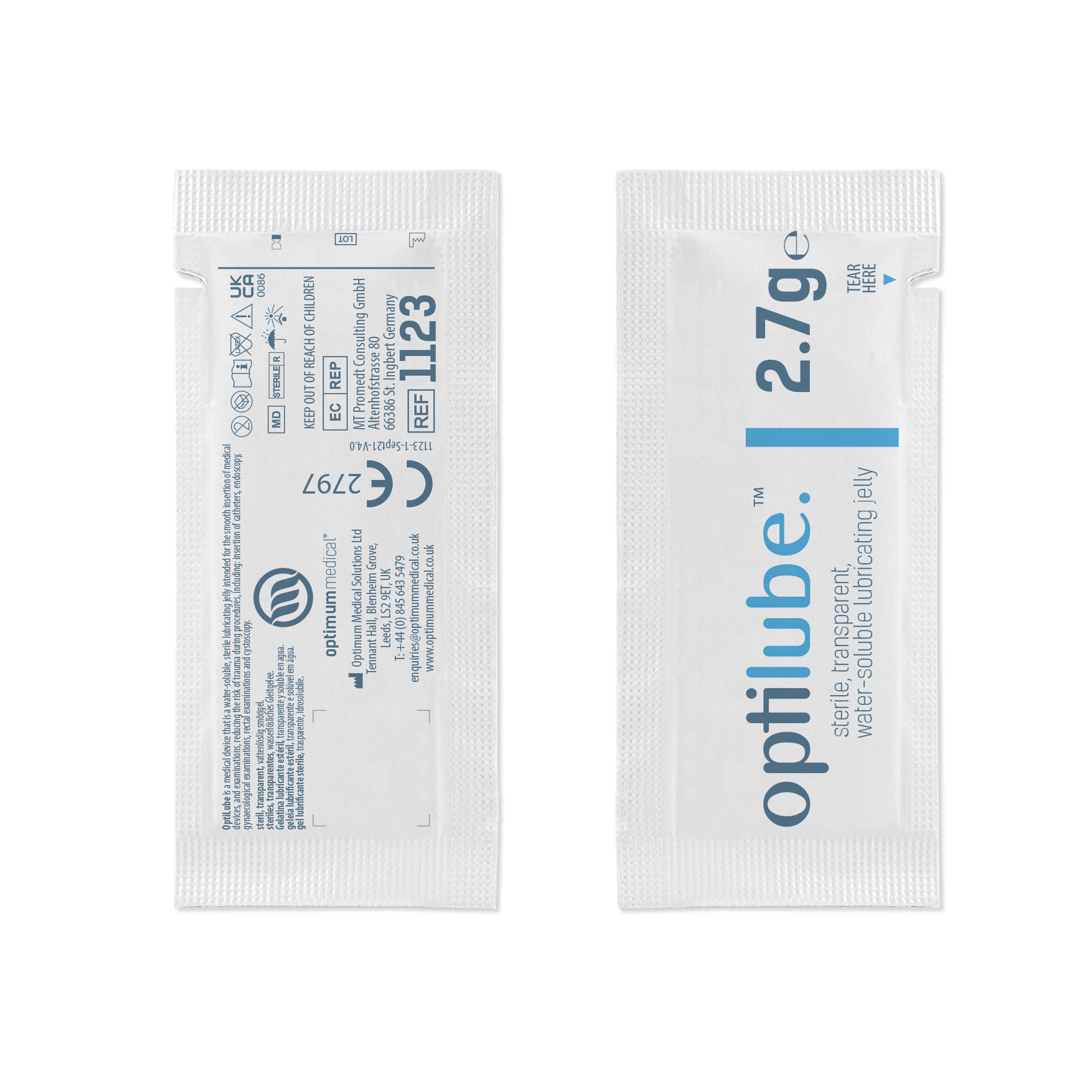 OptiLube Sterile Lubricant Gel Sachets (2.7g) (x144)