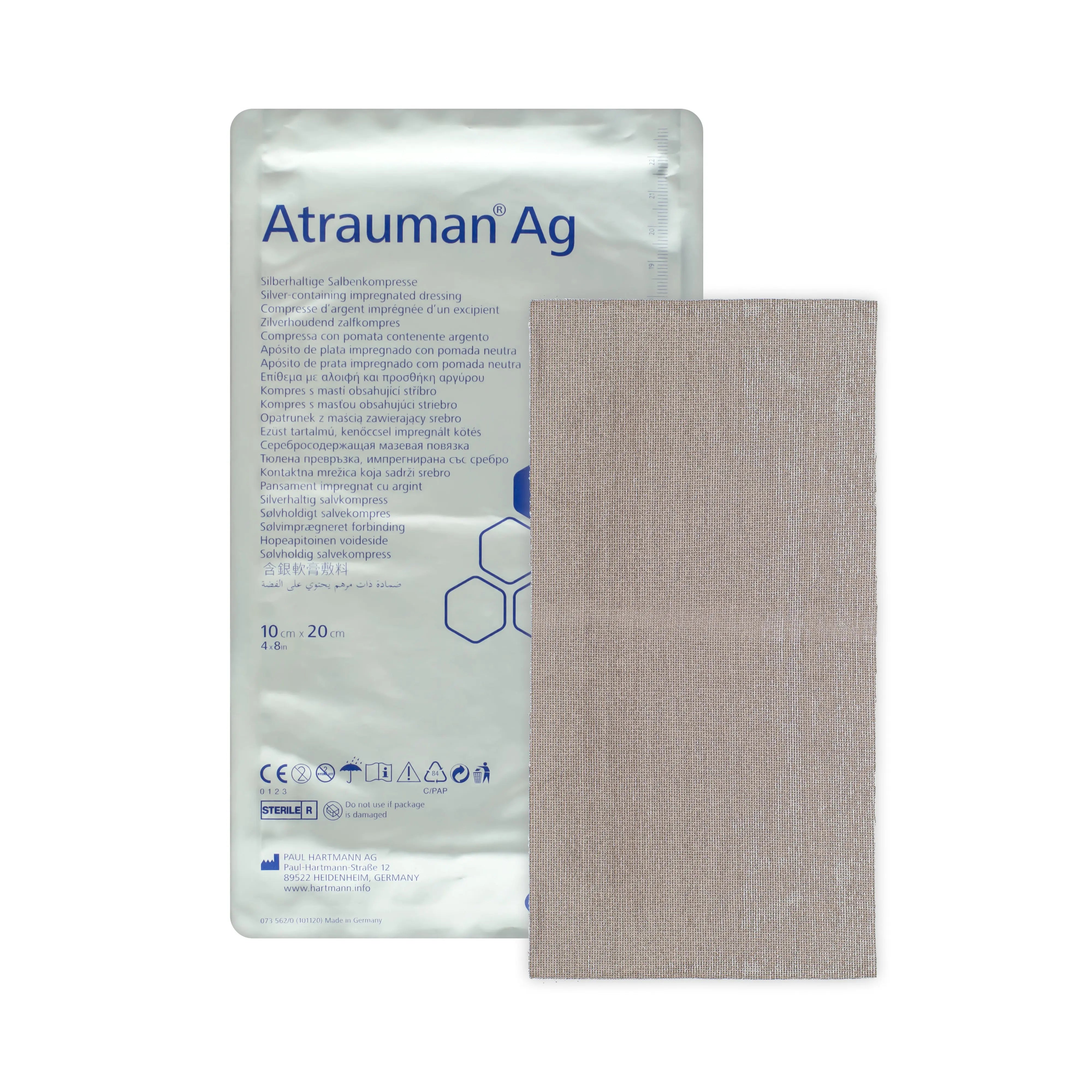 Atrauman Ag Impregnated Atraumatic Gauze Dressing (Sterile) (10cm x 20cm) (x10, 30 or 50)