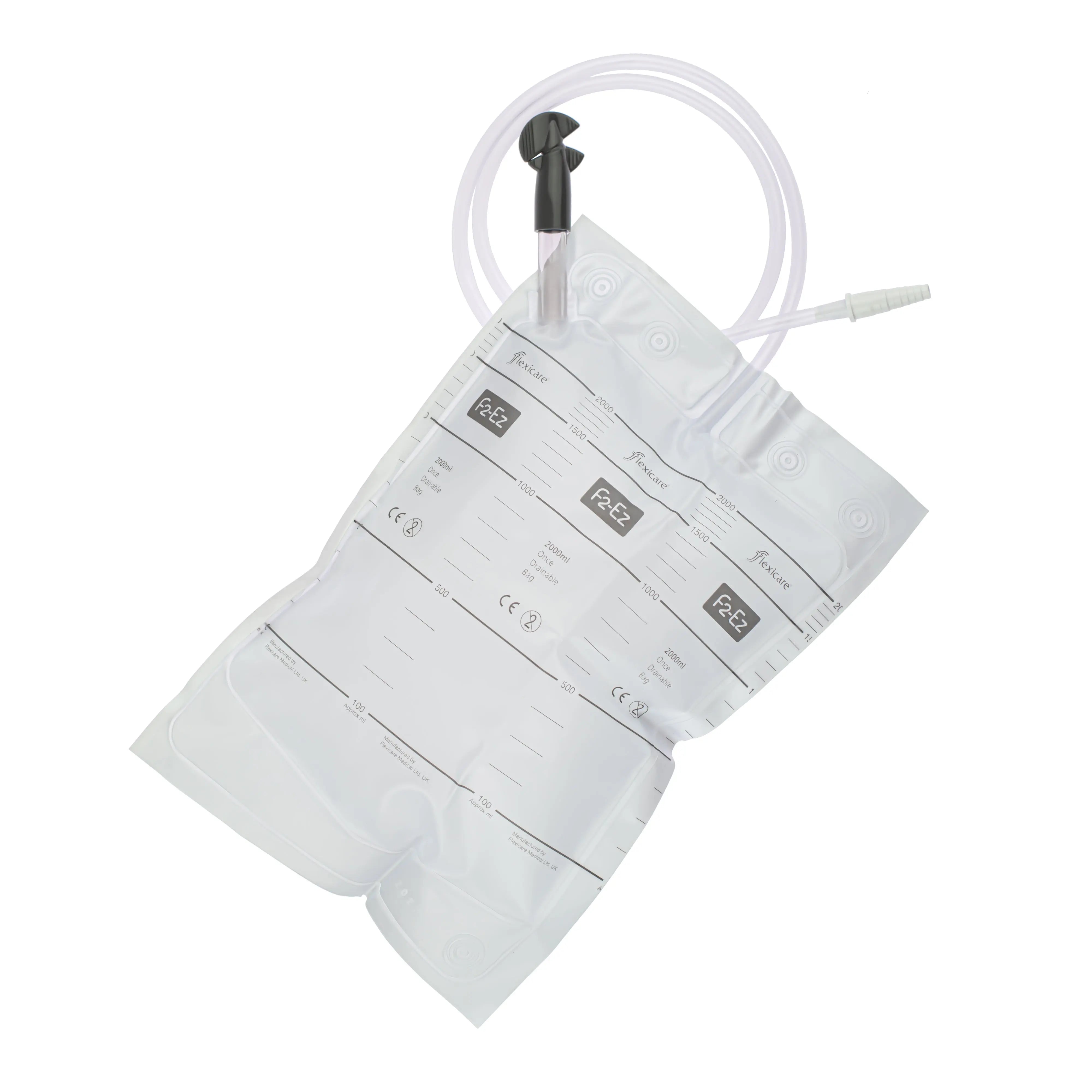 Flexicare 2L Drainage Bags - Urine Night Bags (With Twist-Snap Tap) (x10)