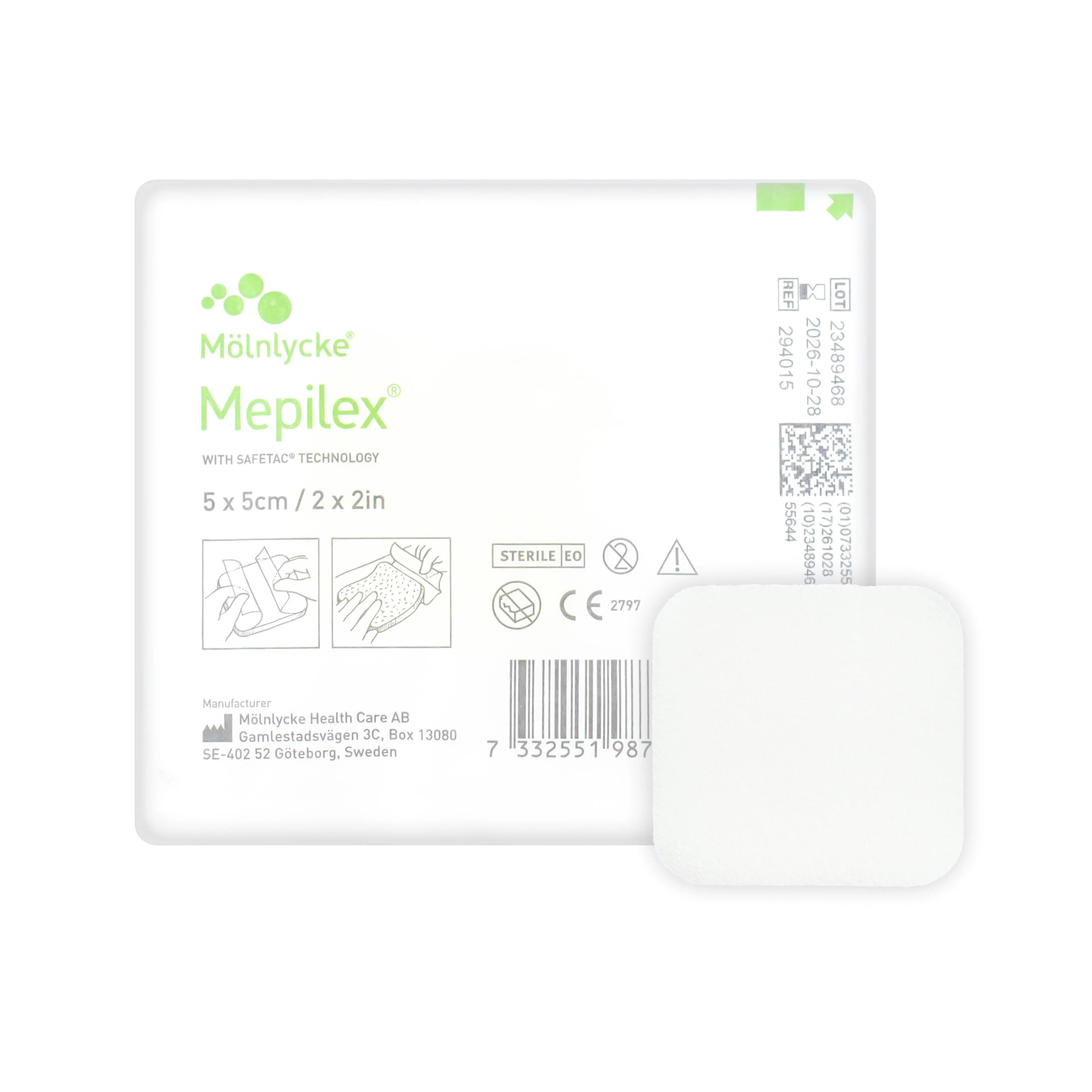 Mepilex Dressing - Soft Silicone Foam Dressing (Multiple Sizes) (x2 or 5)