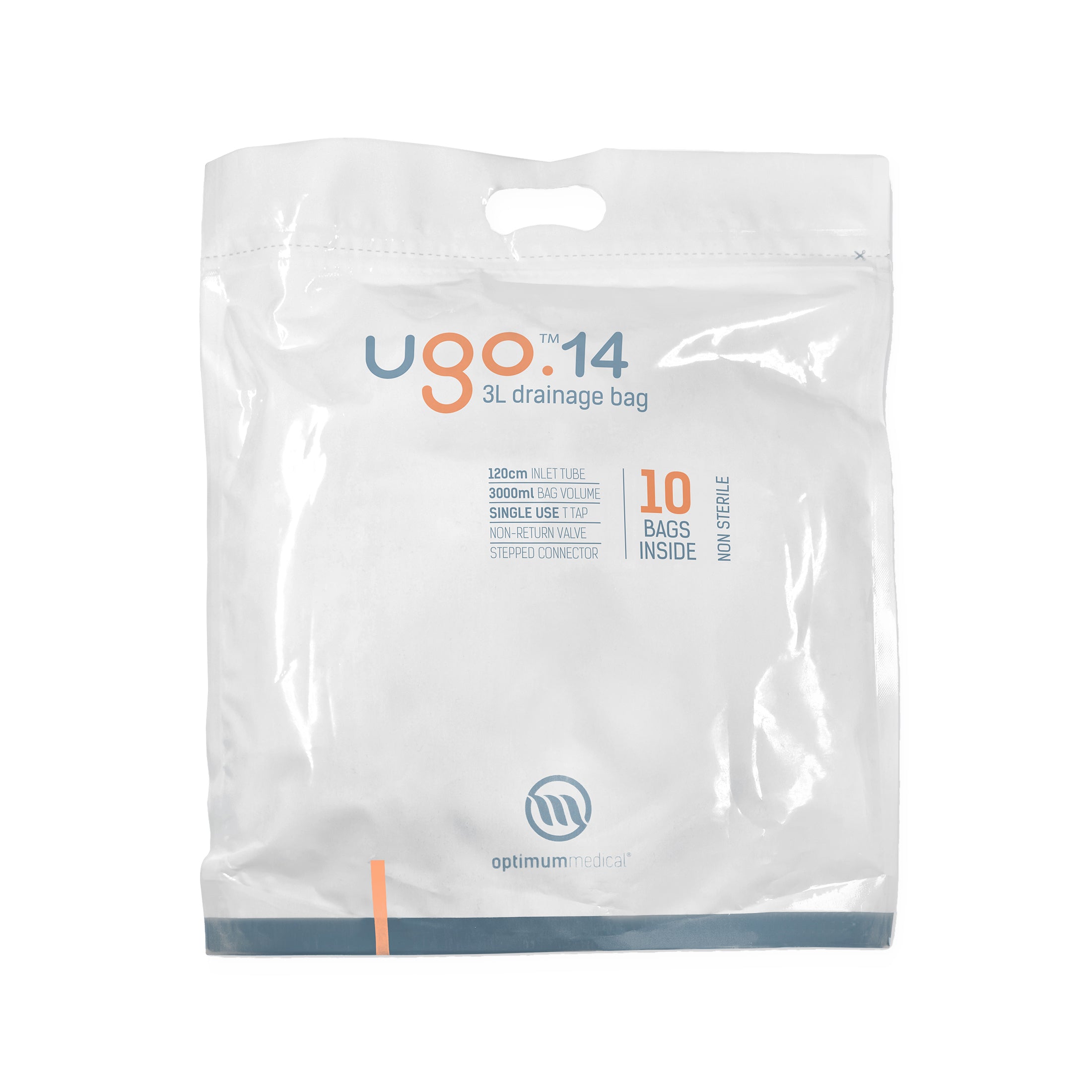 Ugo 3L Drainage Bags - Urine Night Bags (x10)