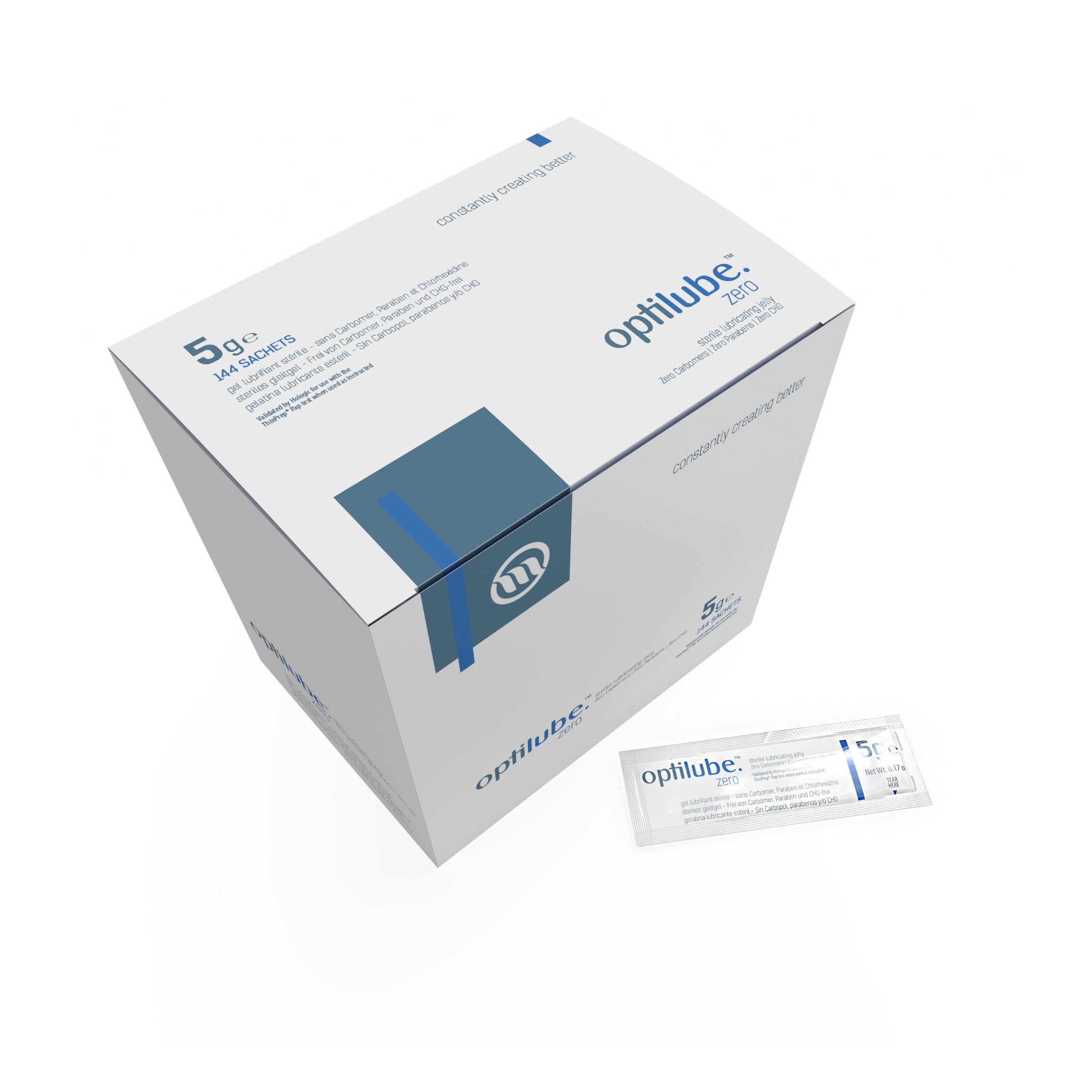 OptiLube Zero - Carbomer & Paraben Free Sterile Lubricating Jelly (5g) (x144)