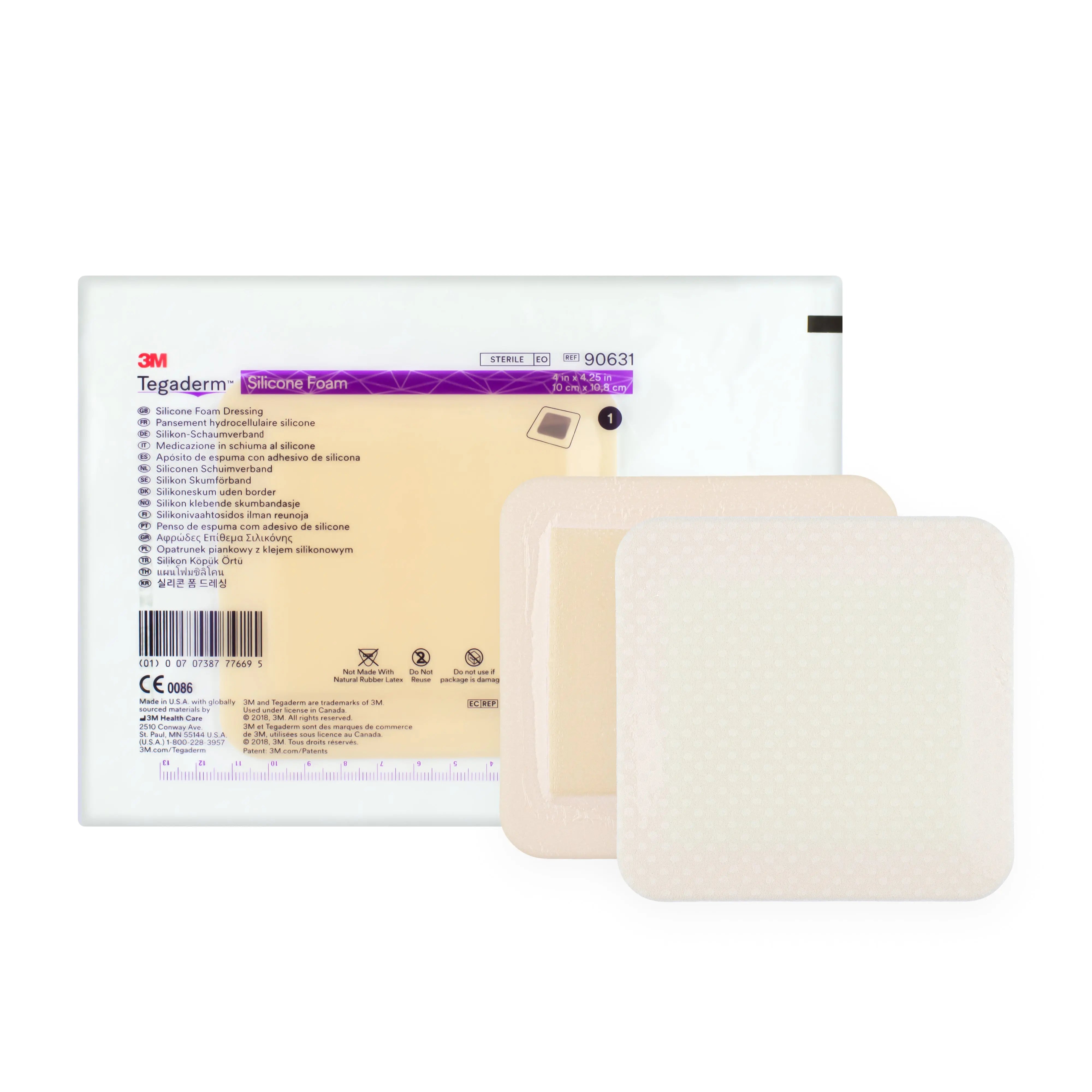 3M Tegaderm - Silicone Foam Adhesive Dressing (10cm x 10.8cm) (x10)