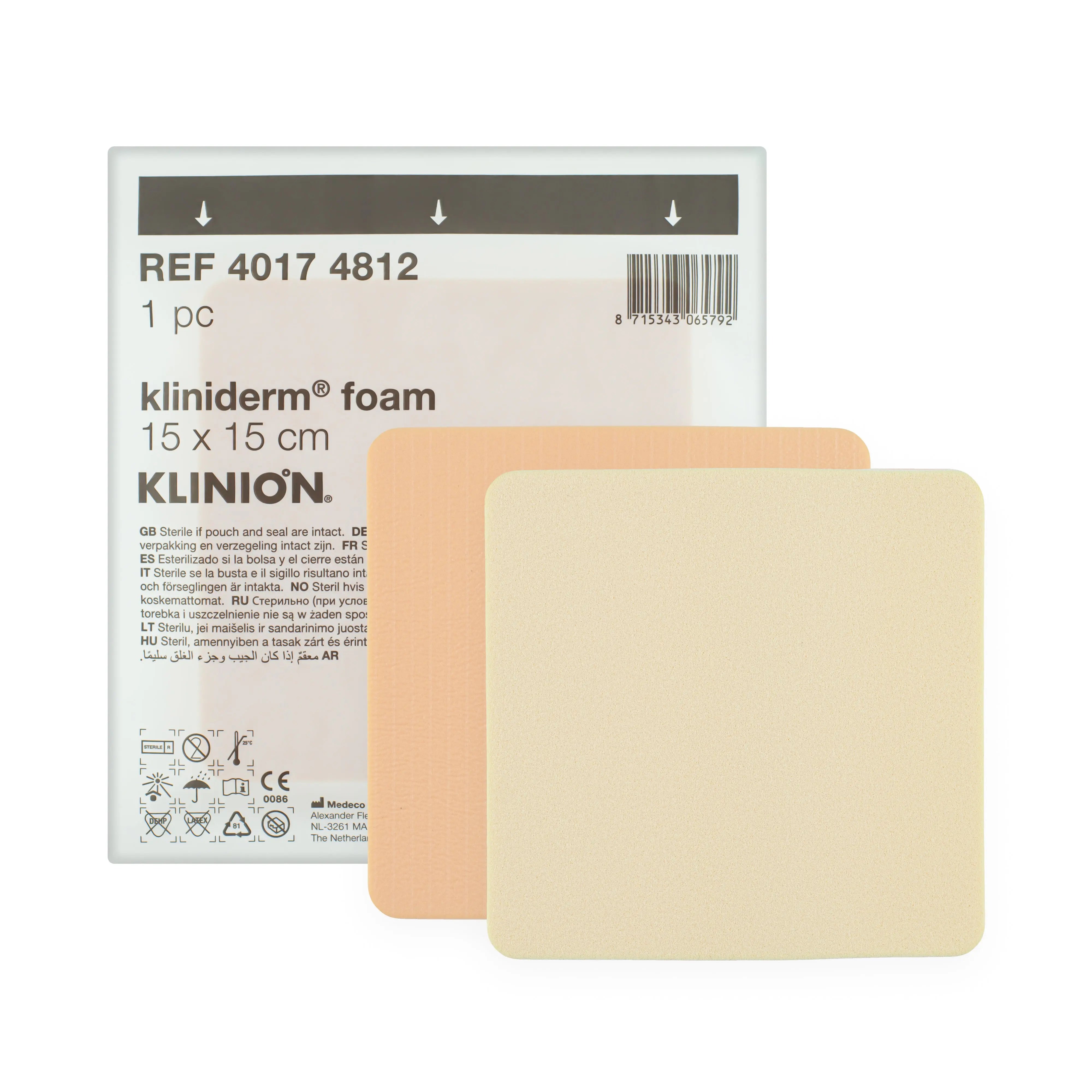 Kliniderm Foam Adhesive Dressing (15cm x 15cm) (x10)