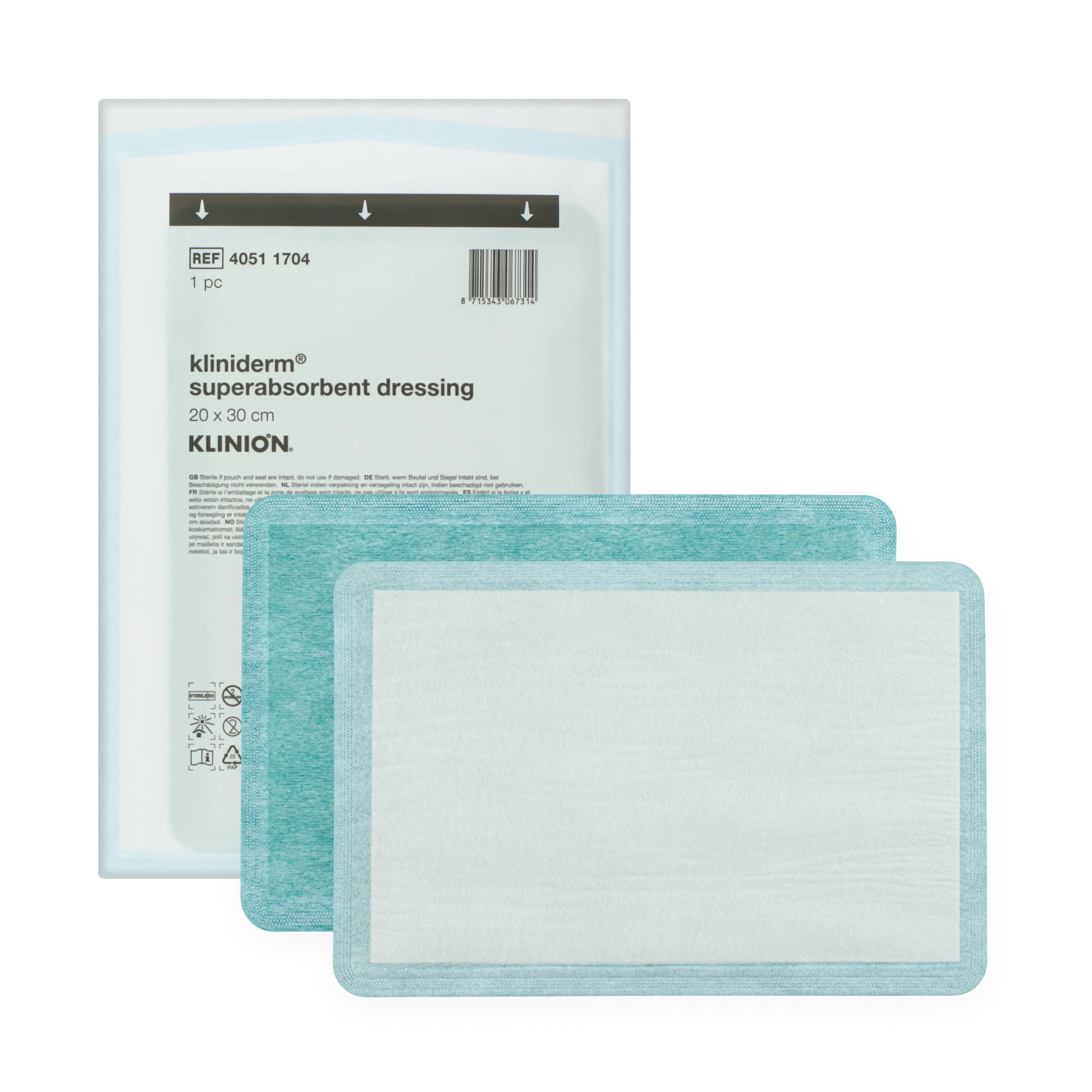 Kliniderm Superabsorbent Dressing Pads (20cm x 30cm) (x10)