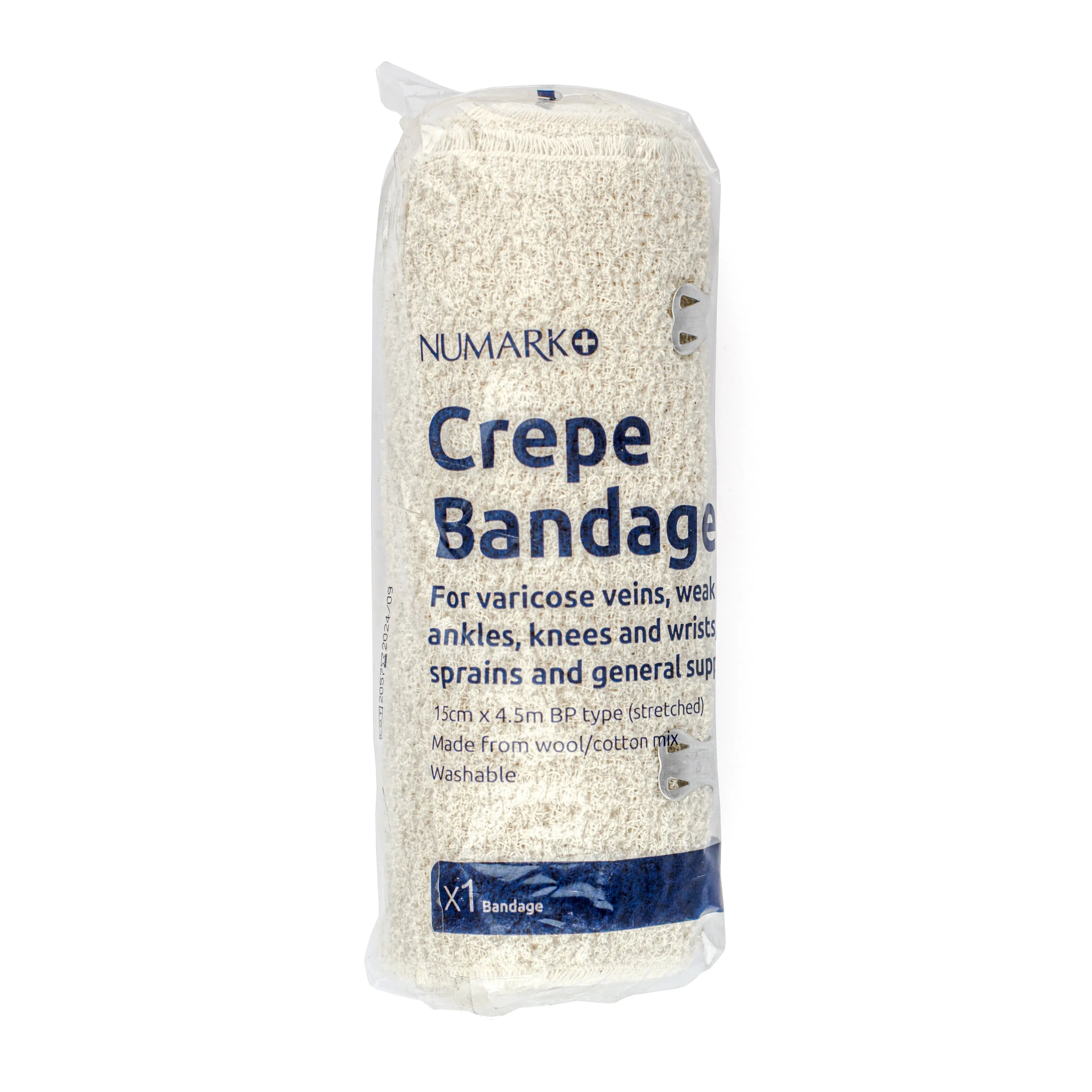 Newmark Crepe Bandage - Washable Wool & Cotton Blend (15cm x 4.5m) (x1)