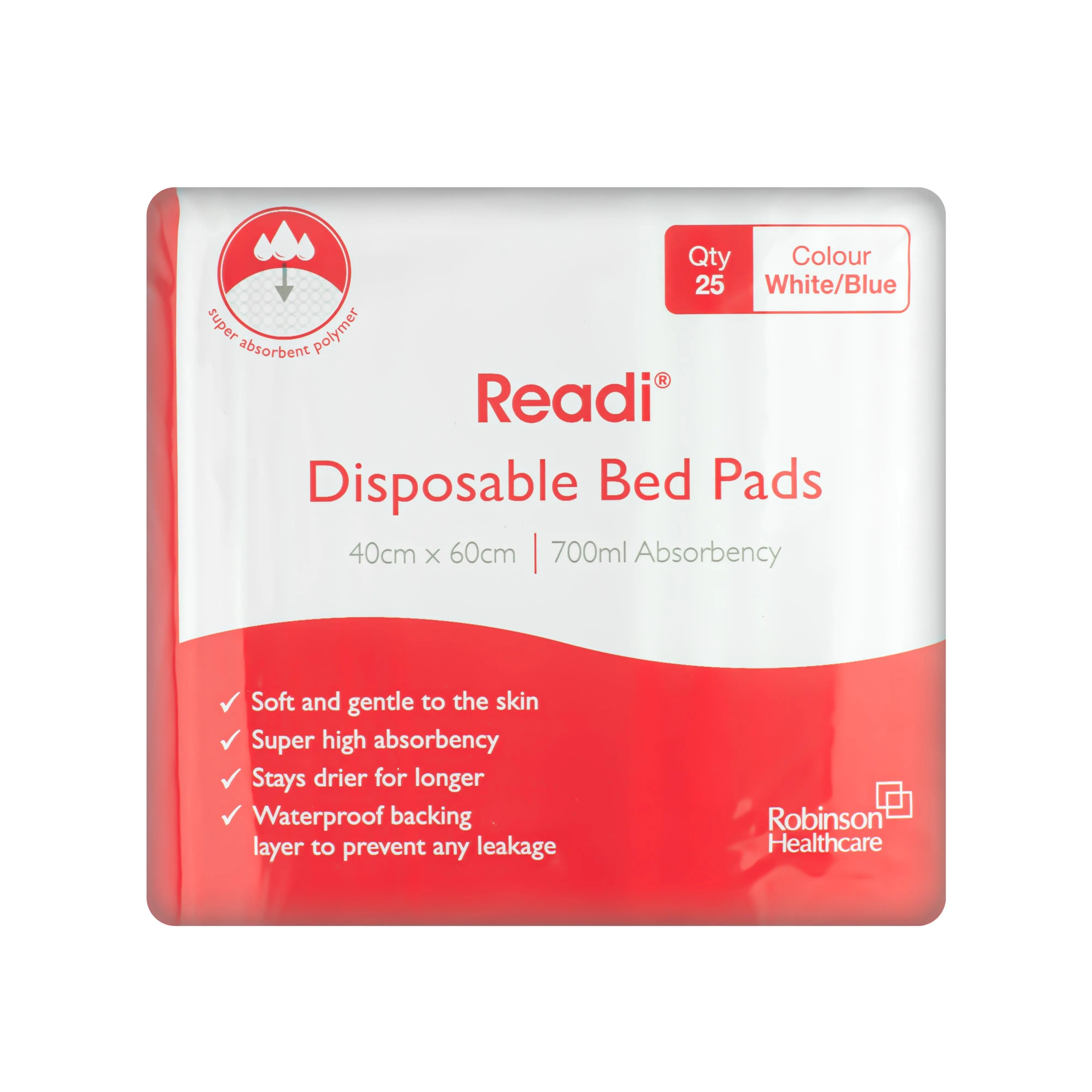 Readi Disposable Bed Pads (Multiple Sizes) (x25)