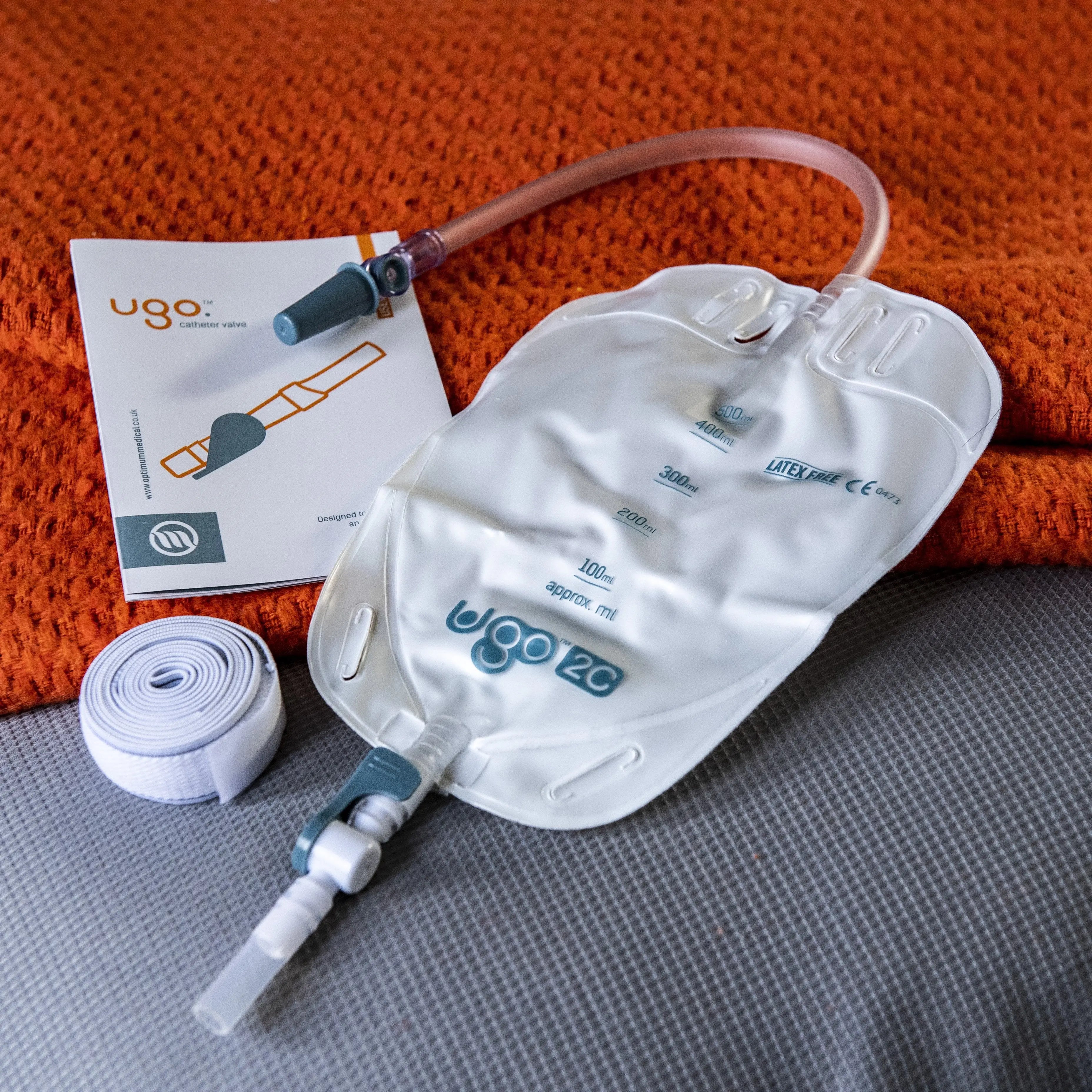 Ugo Leg Bags (Flocked) - Soft Backed Urine Drainage Bags (x10)