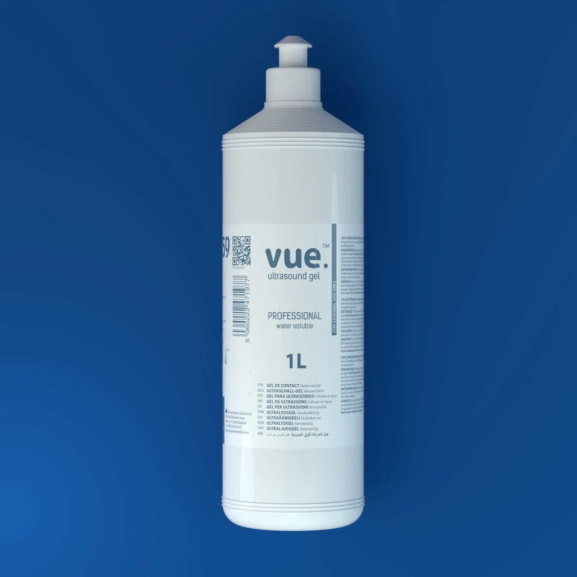 Vue Ultrasound Gel - Clear Conductive Transmission Gel (250ml or 1L) (x1)