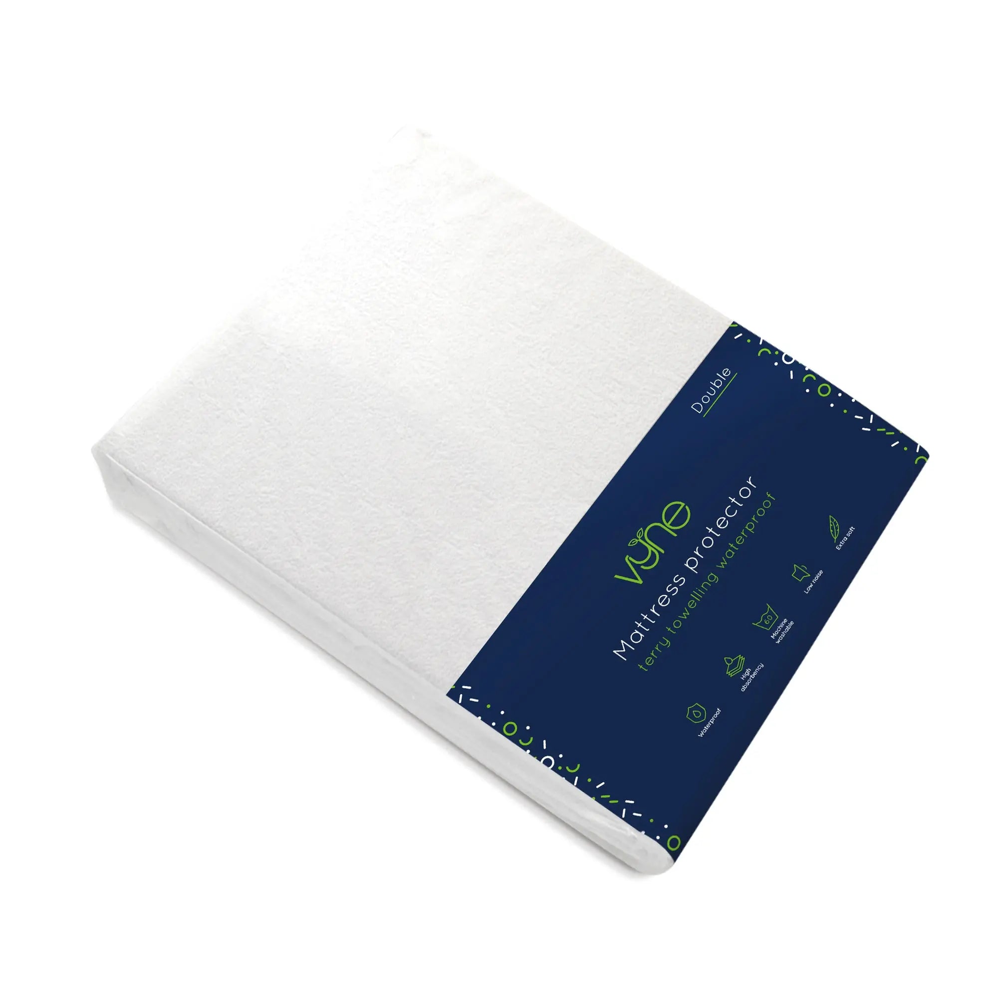 Vyne Mattress Protector - Waterproof Terry Towelling (Single, Double & King) (x1)