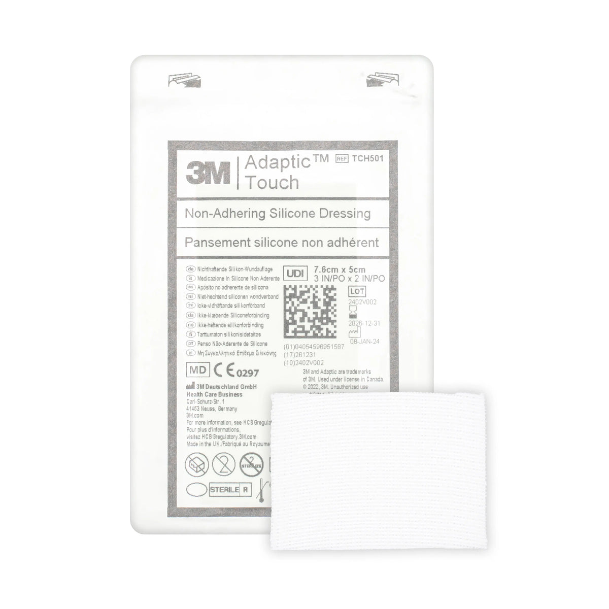 3M Adaptic Touch Dressing - Non-Adhering Silicone Dressing
