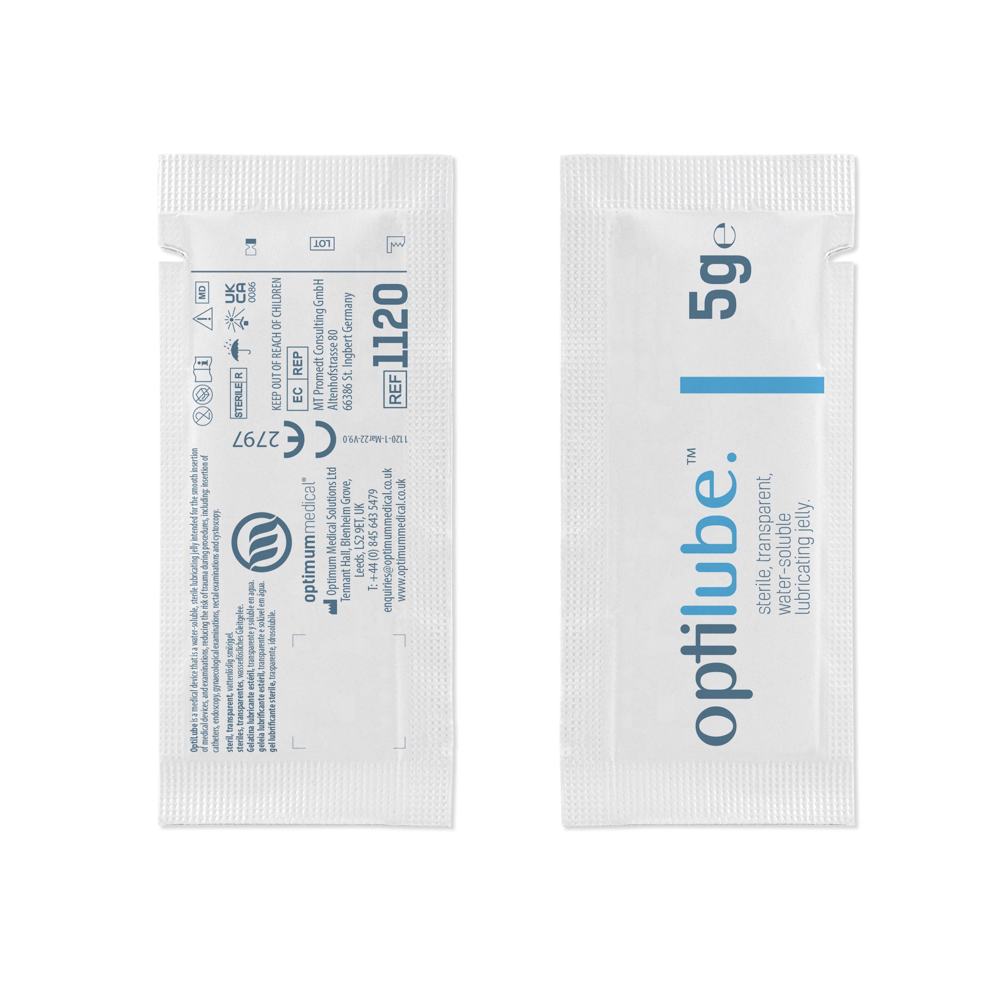 OptiLube Sterile Lubricant Gel Sachets (5g) (x150)