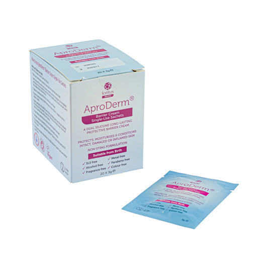 AproDerm Barrier Cream Sachets - Dual Silicone Long-Lasting Protective Barrier (3g) (x20)