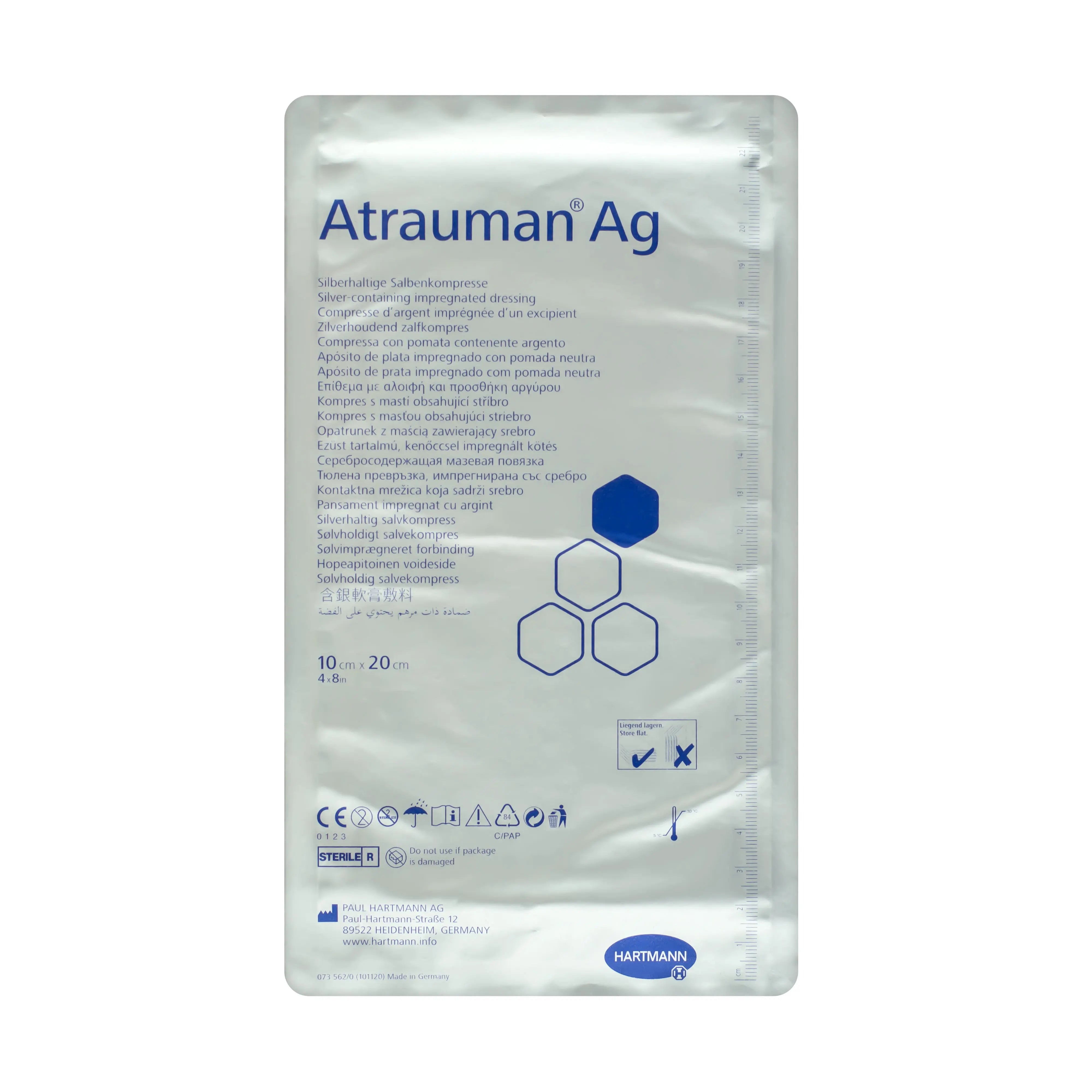 Atrauman Ag Impregnated Atraumatic Gauze Dressing (Sterile) (10cm x 20cm) (x10, 30 or 50)