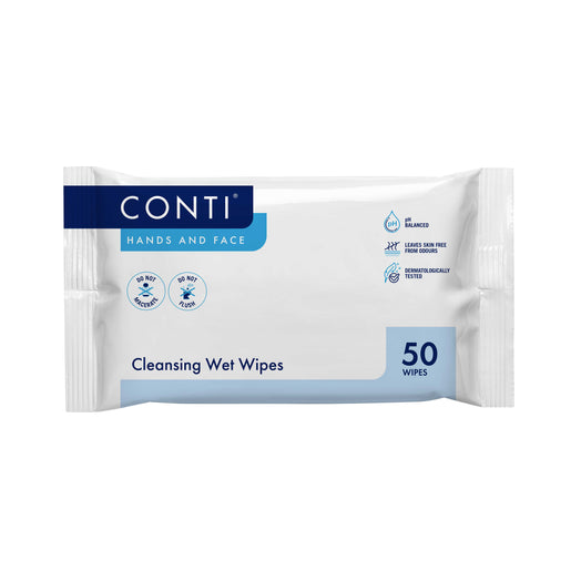 Conti Hands & Face Cleansing Wet Wipes (x50)