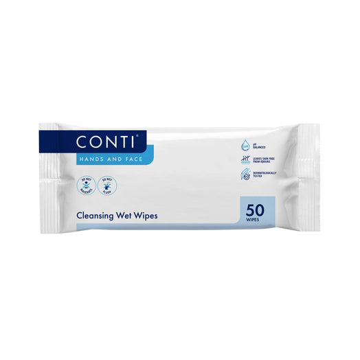 Conti Hands & Face Super Soft Cleansing Wet Wipes (x50)