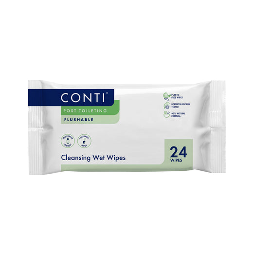 Conti Post Toileting Flushable Wet Wipes (x24)