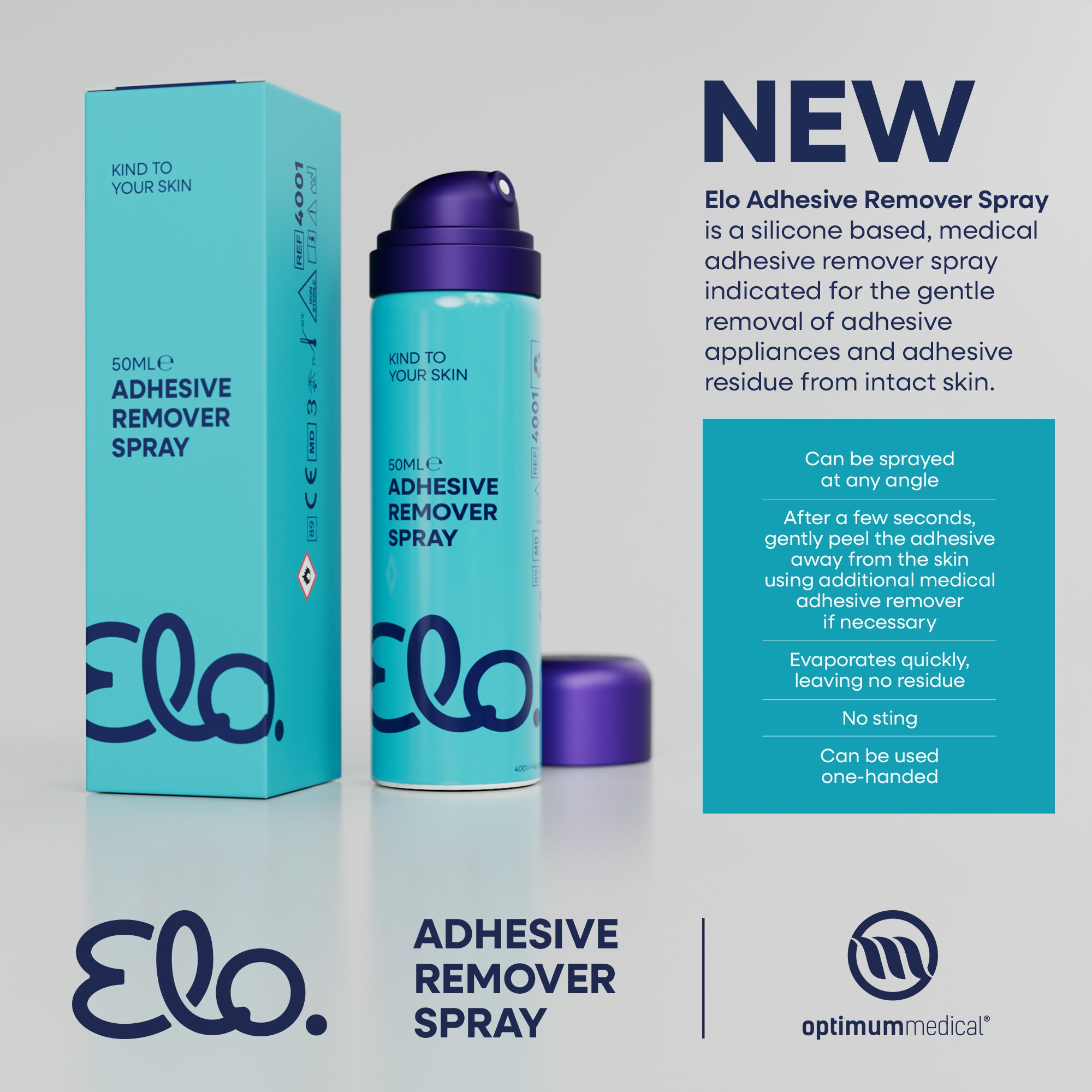 Elo No-Sting Medical Adhesive Remover Spray (50ml)