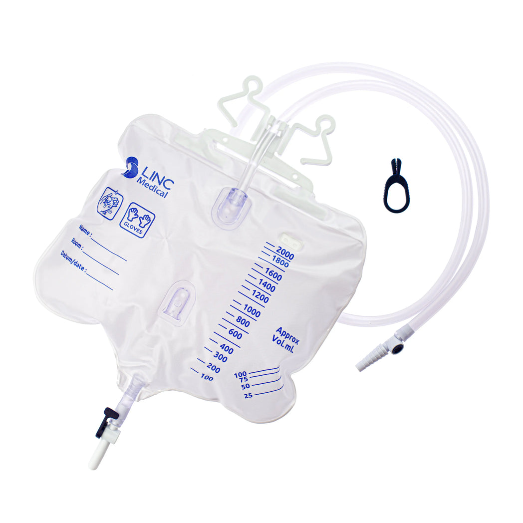 LINCFlo 2L Drainage Bags (With Integrated Bed Hanger) (x10) Vyne