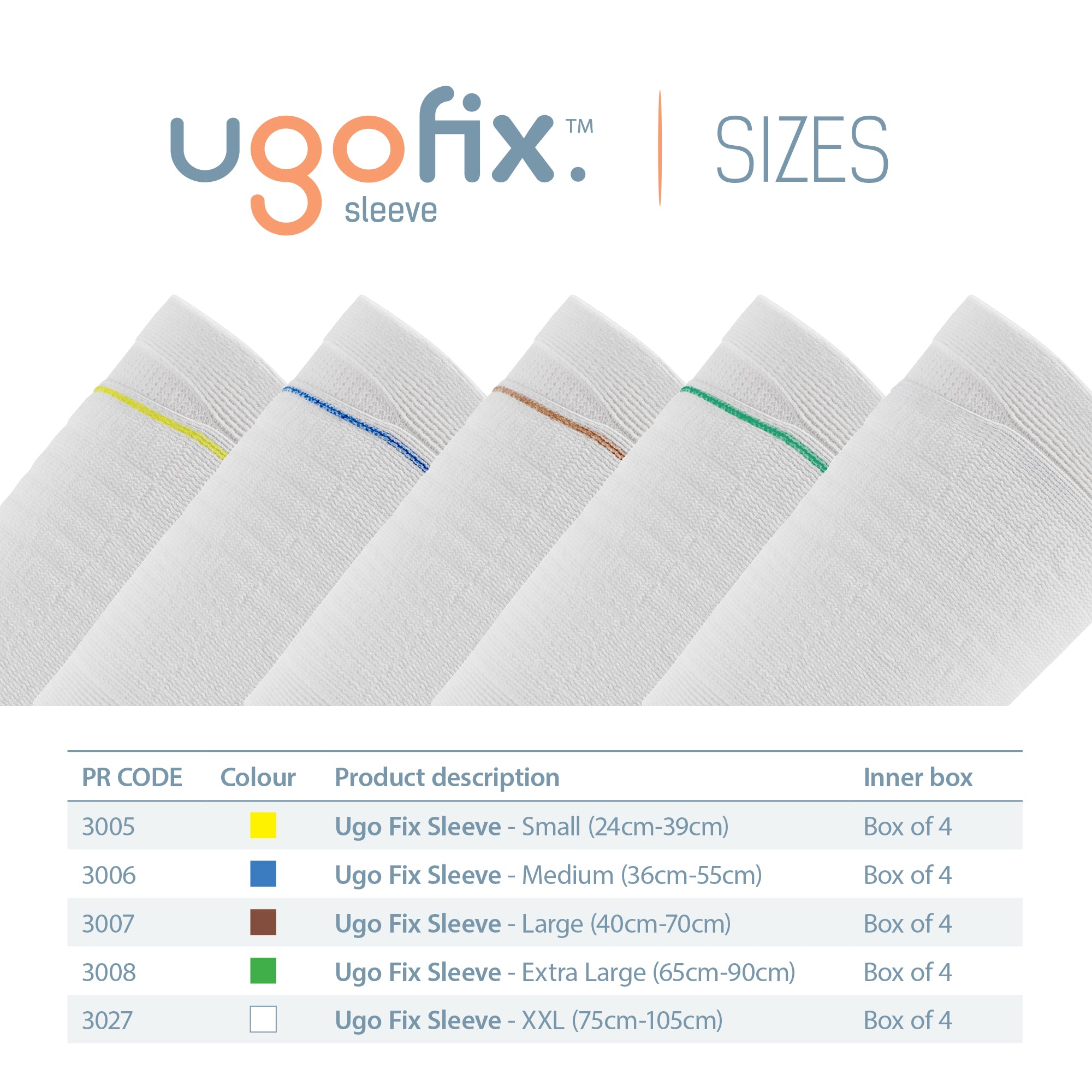 Ugo Fix Sleeve - Catheter Leg Bag Holder (x4)