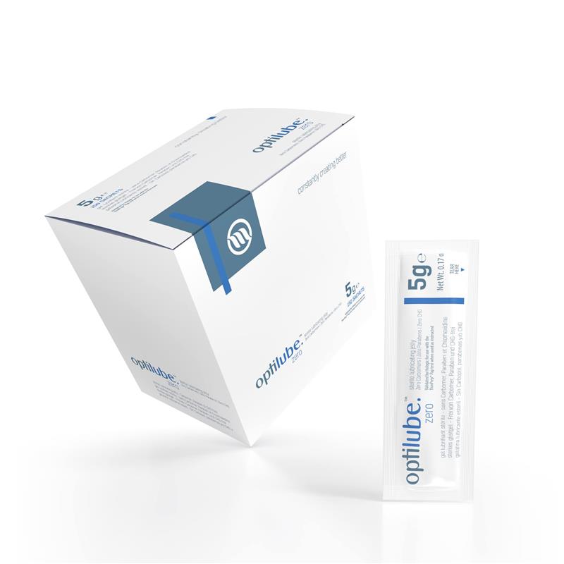 OptiLube Zero - Carbomer & Paraben Free Sterile Lubricating Jelly (5g) (x150)