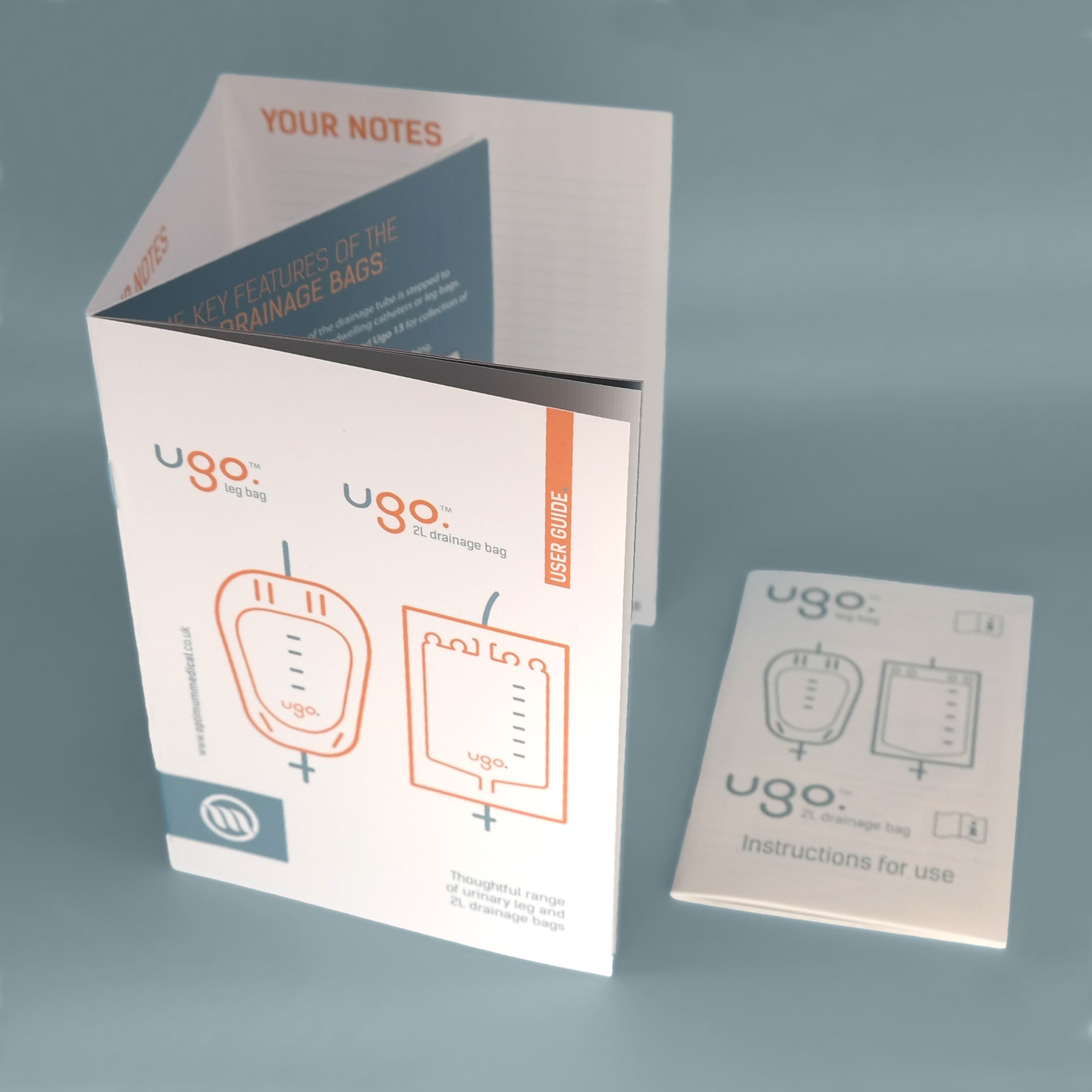 Ugo 2L Drainage Bags (with Extra Long Drainage Tube) - Urine Night Bags (x28)
