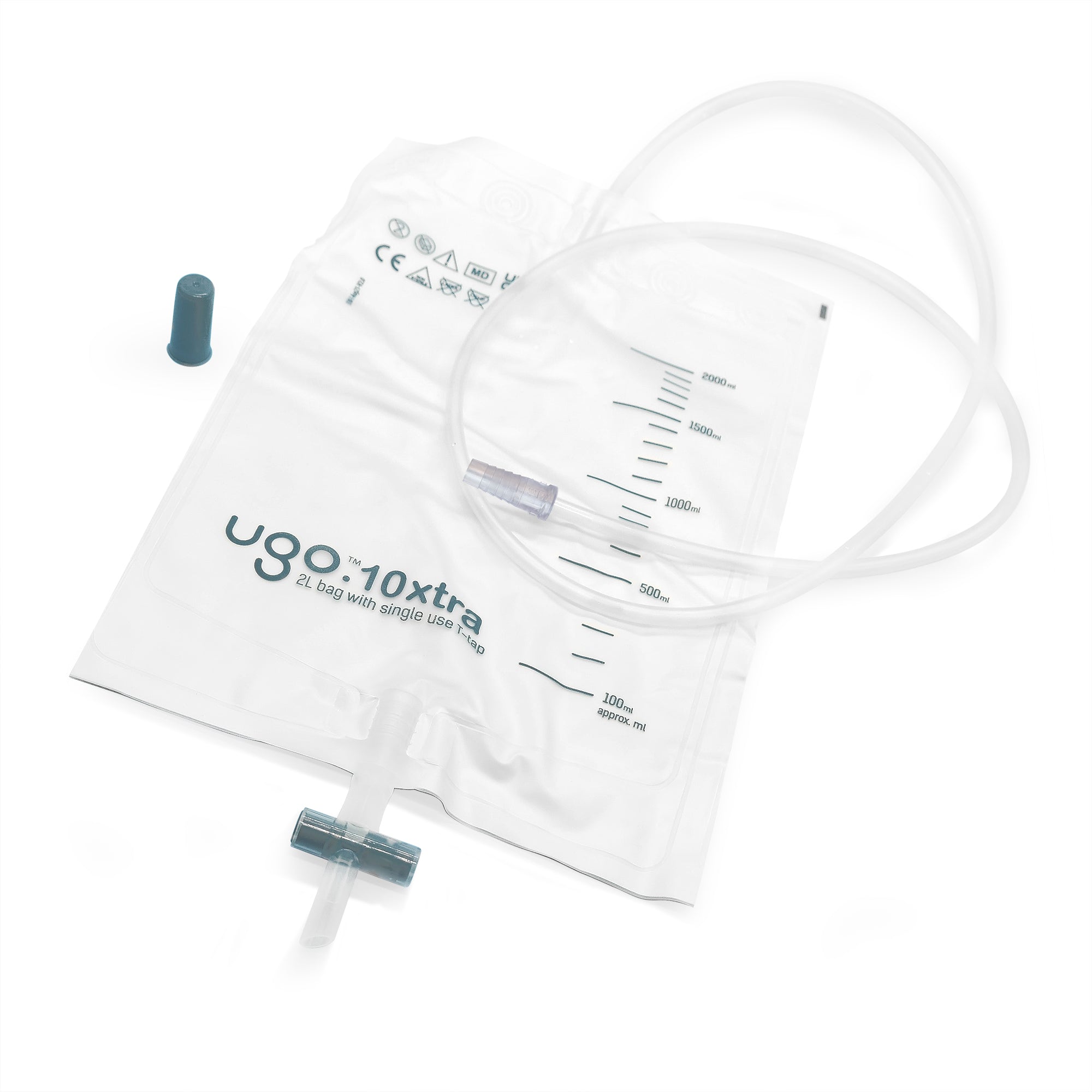 Ugo 2L Drainage Bags (with Extra Long Drainage Tube) - Urine Night Bags (x28)