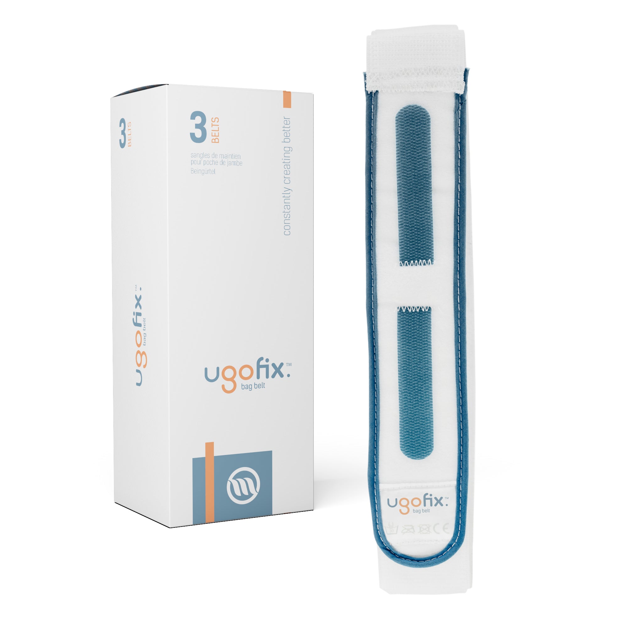 Ugo Fix Bag Belt - Catheter Leg Bag Support Strap (x3)