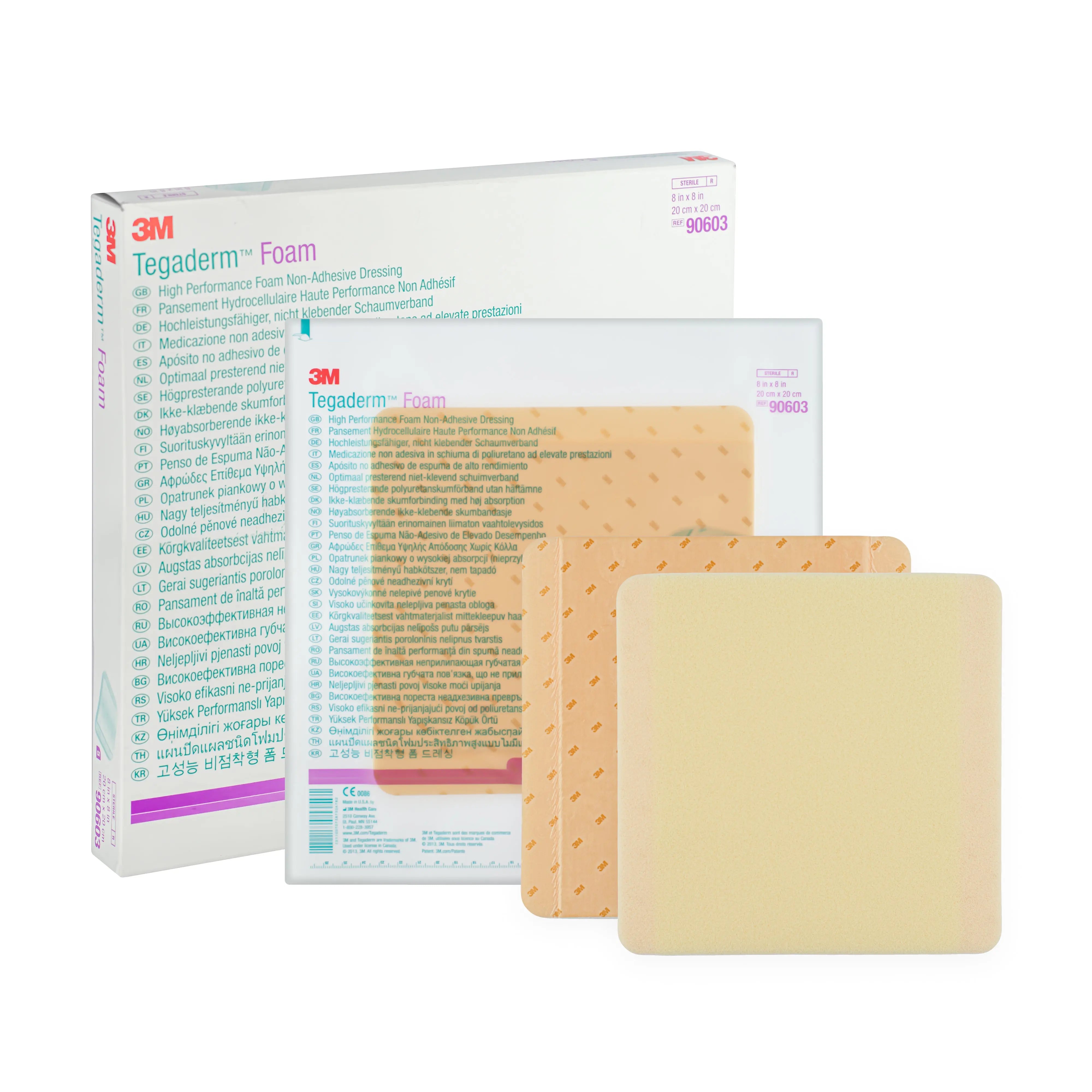 3M Tegaderm Foam Non-Adhesive Dressing (20cm x 20cm) (x5)