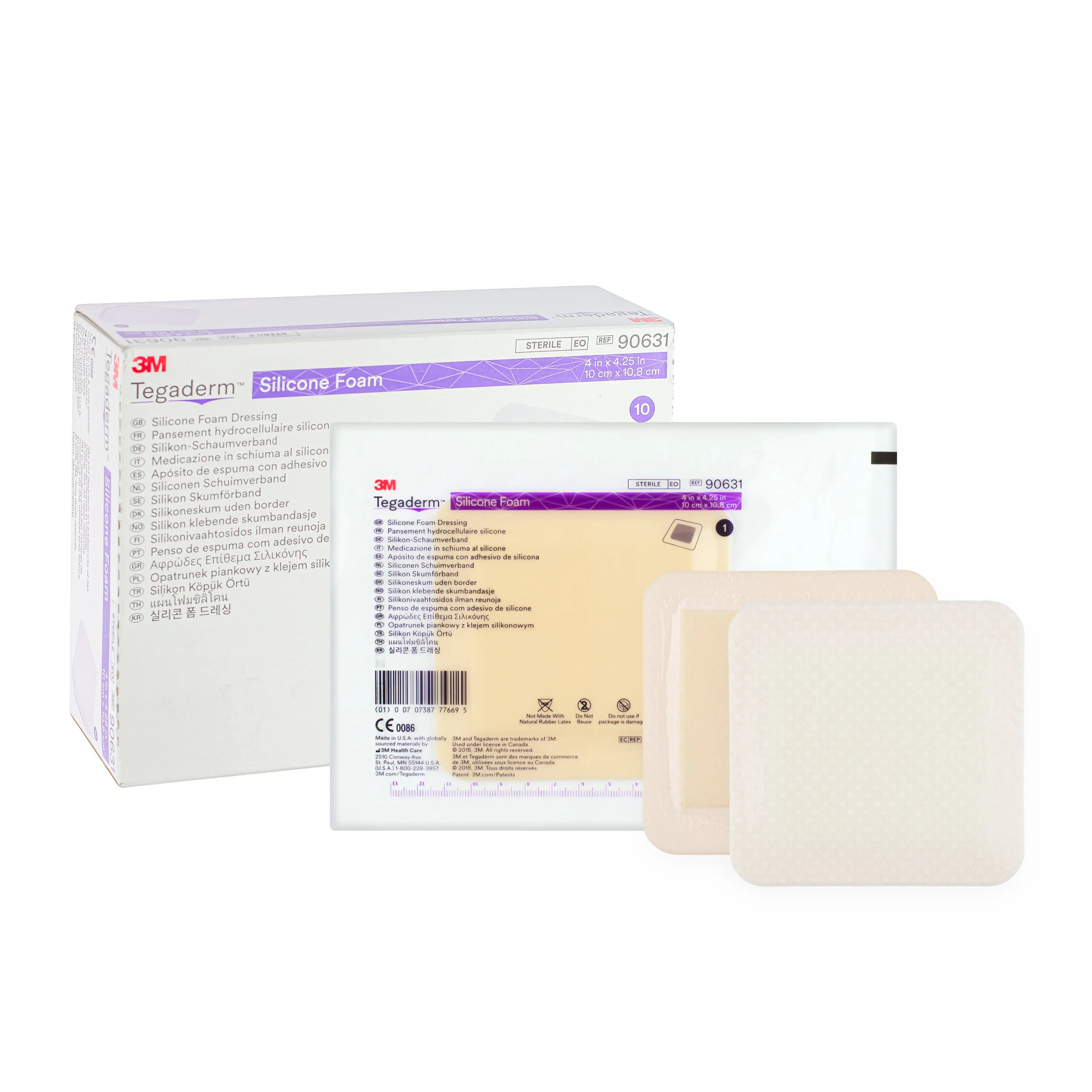 3M Tegaderm - Silicone Foam Adhesive Dressing (10cm x 10.8cm) (x10)