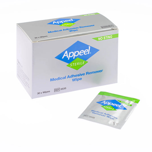 Appeel Sterile Wipe - Sterile adhesive Dressing Remover (x30)