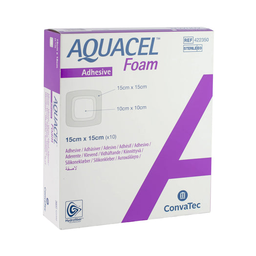 Convatec 420636 Aquacel Foam Hydrofibre Dressing Sterile Non-Adhesive Square 20cm X 20cm (8" X 8") Box/5