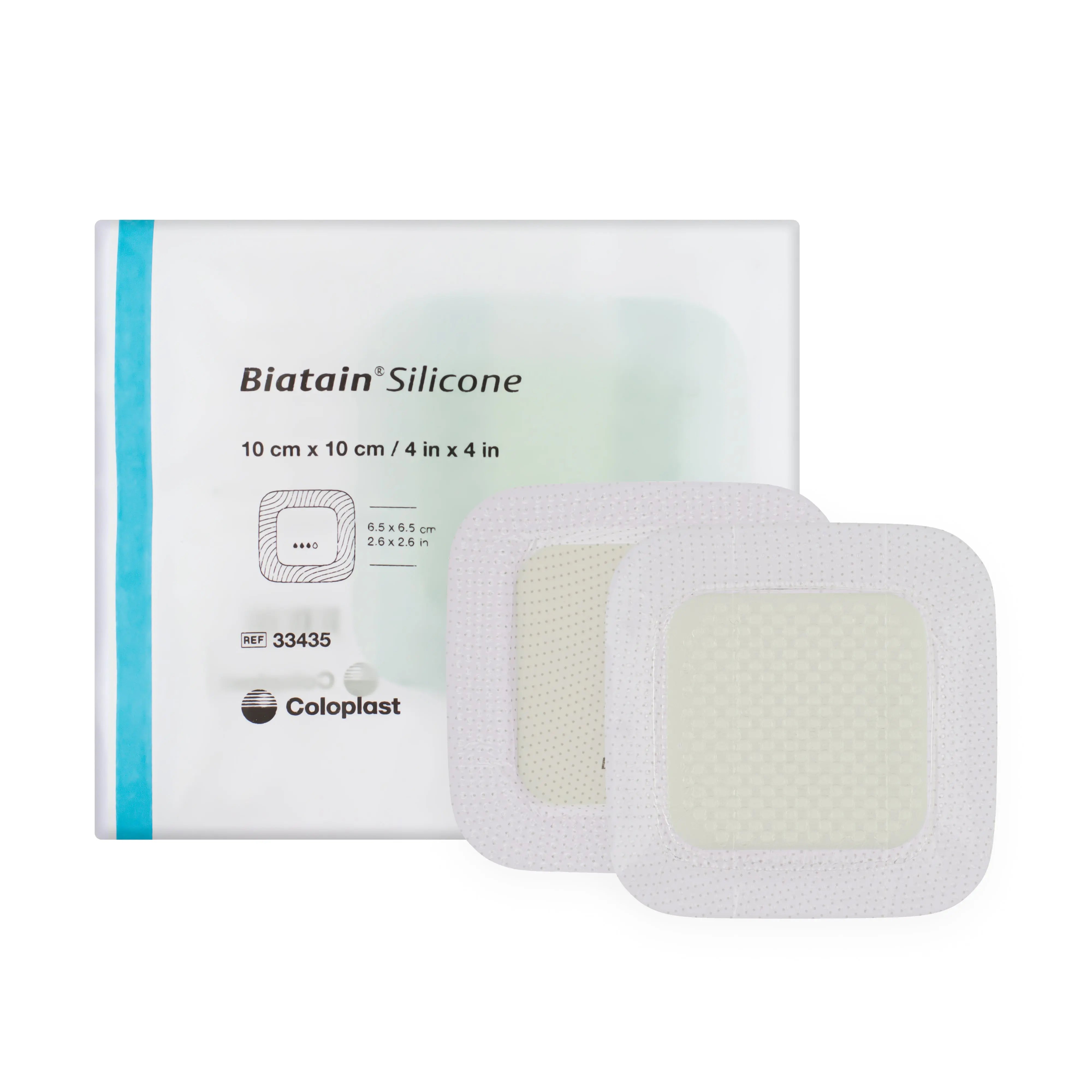 Biatain Silicone Adhesive Dressing - Silicone Wound Dressing (10cm x 10cm) (x10)