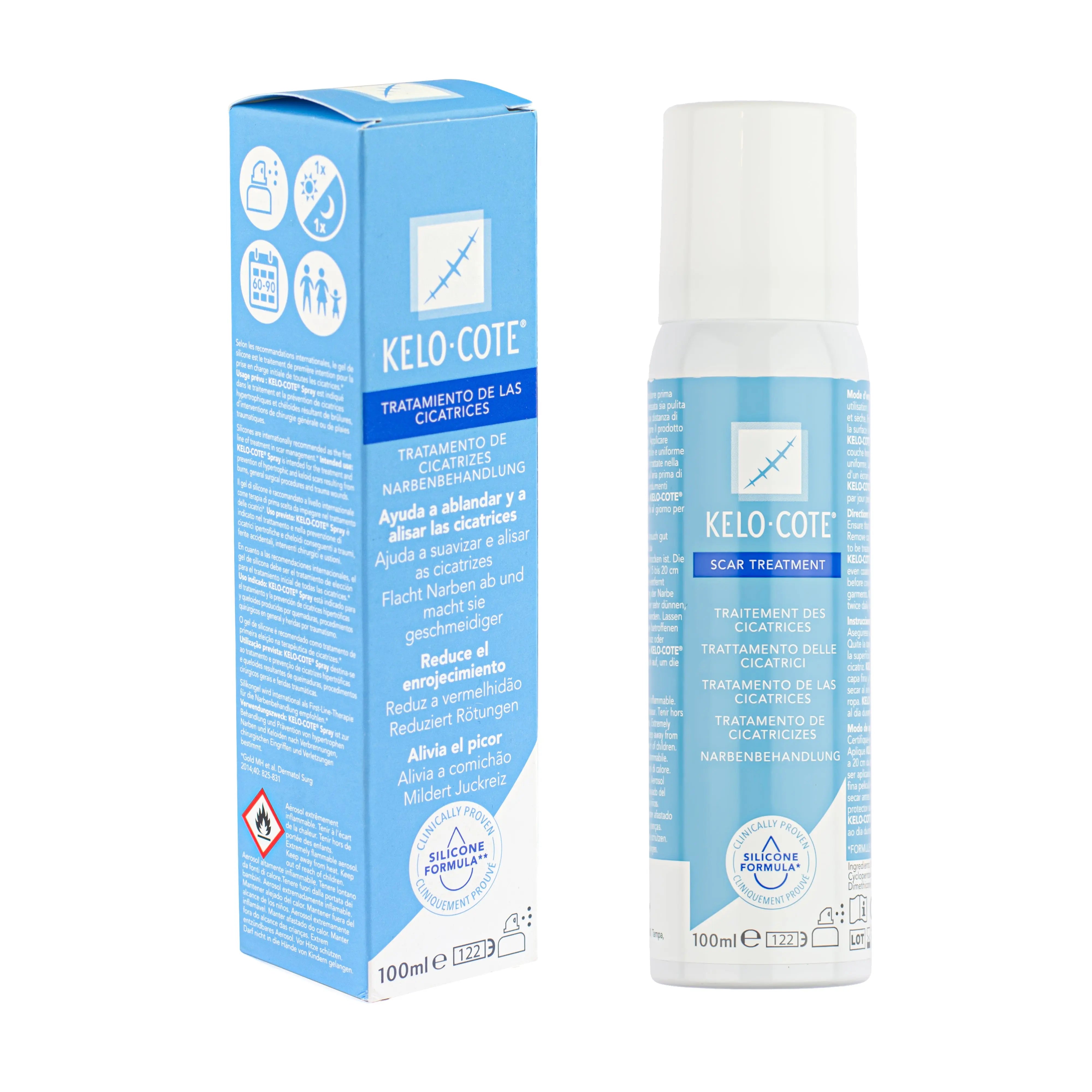 Kelo-Cote Scar Treatment Spray - Silicone Formula (100ml) (x1)
