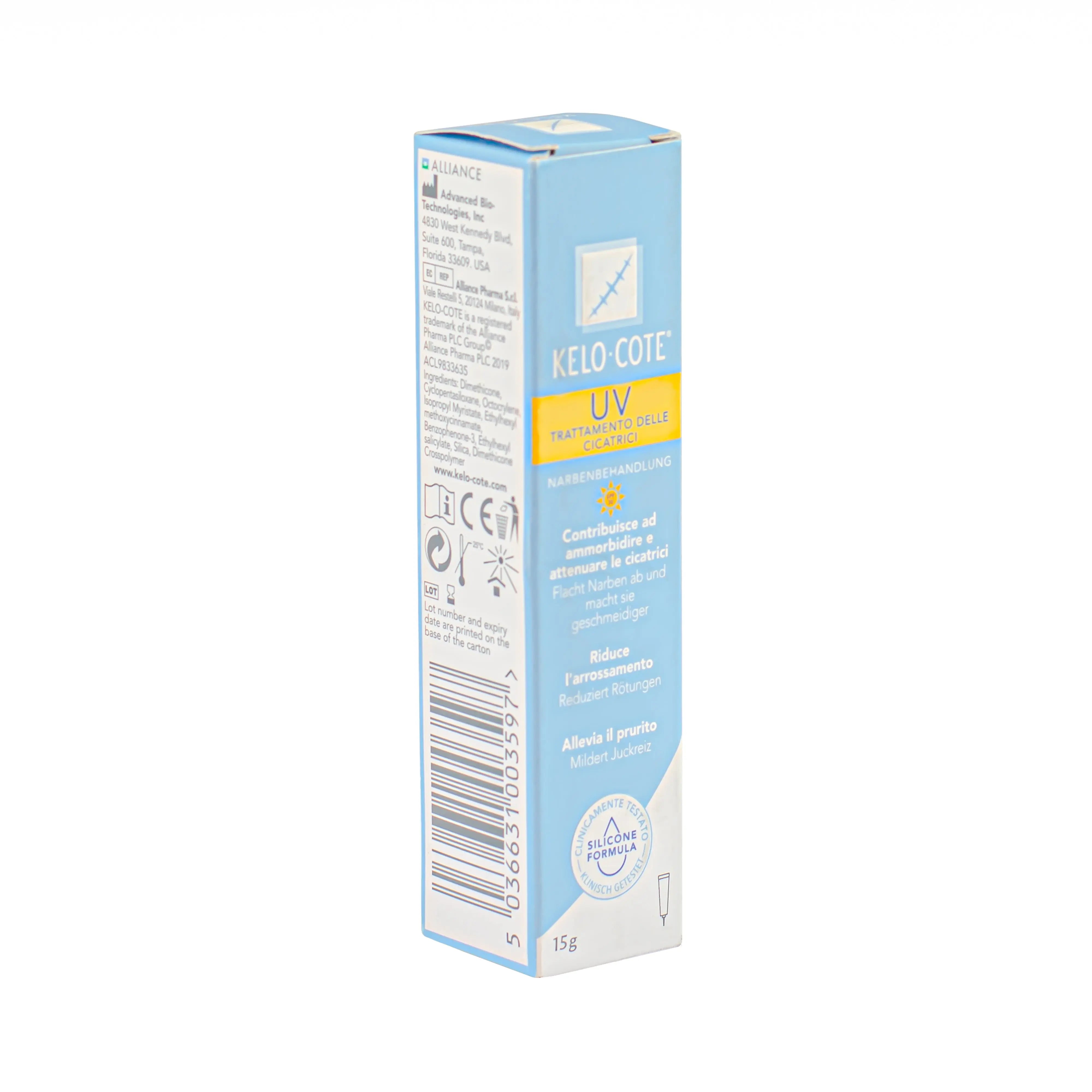 Kelo-Cote UV Scar Treatment Gel Tube - Silicone Formula (15g) (x1)
