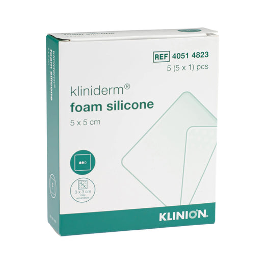 Kliniderm Foam Silicone Adhesive Dressing (5cm x 5cm) (x5)