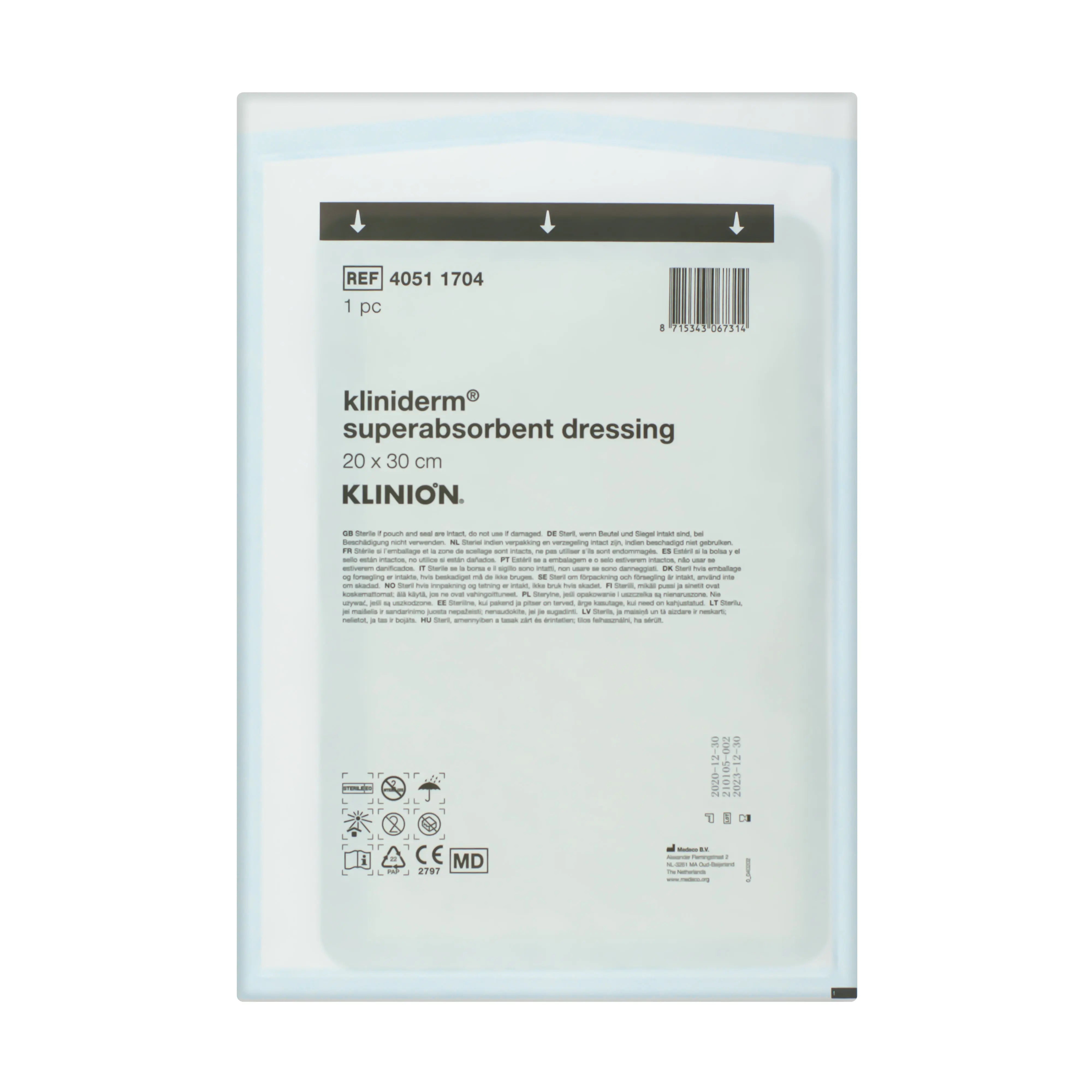 Kliniderm Superabsorbent Dressing Pads (20cm x 30cm) (x10)