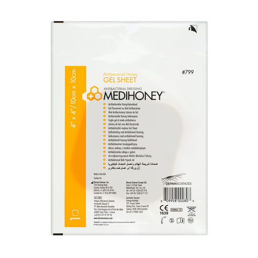 Medihoney Anti-Bacterial Dressing - Gel Sheet (10cm x 10cm) (x10)
