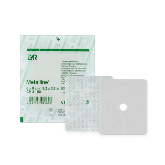 Metalline - Tracheostomy Dressing (8cm x 9cm) (x50)