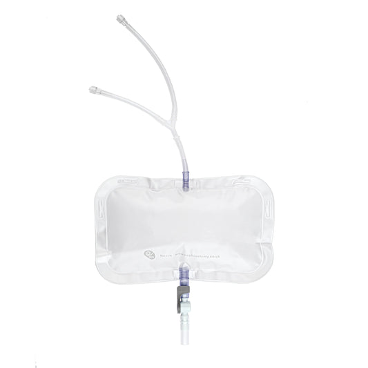 Nexus Nephrostomy Drainage Bags - Twin (Bilateral) Inlet (x10)