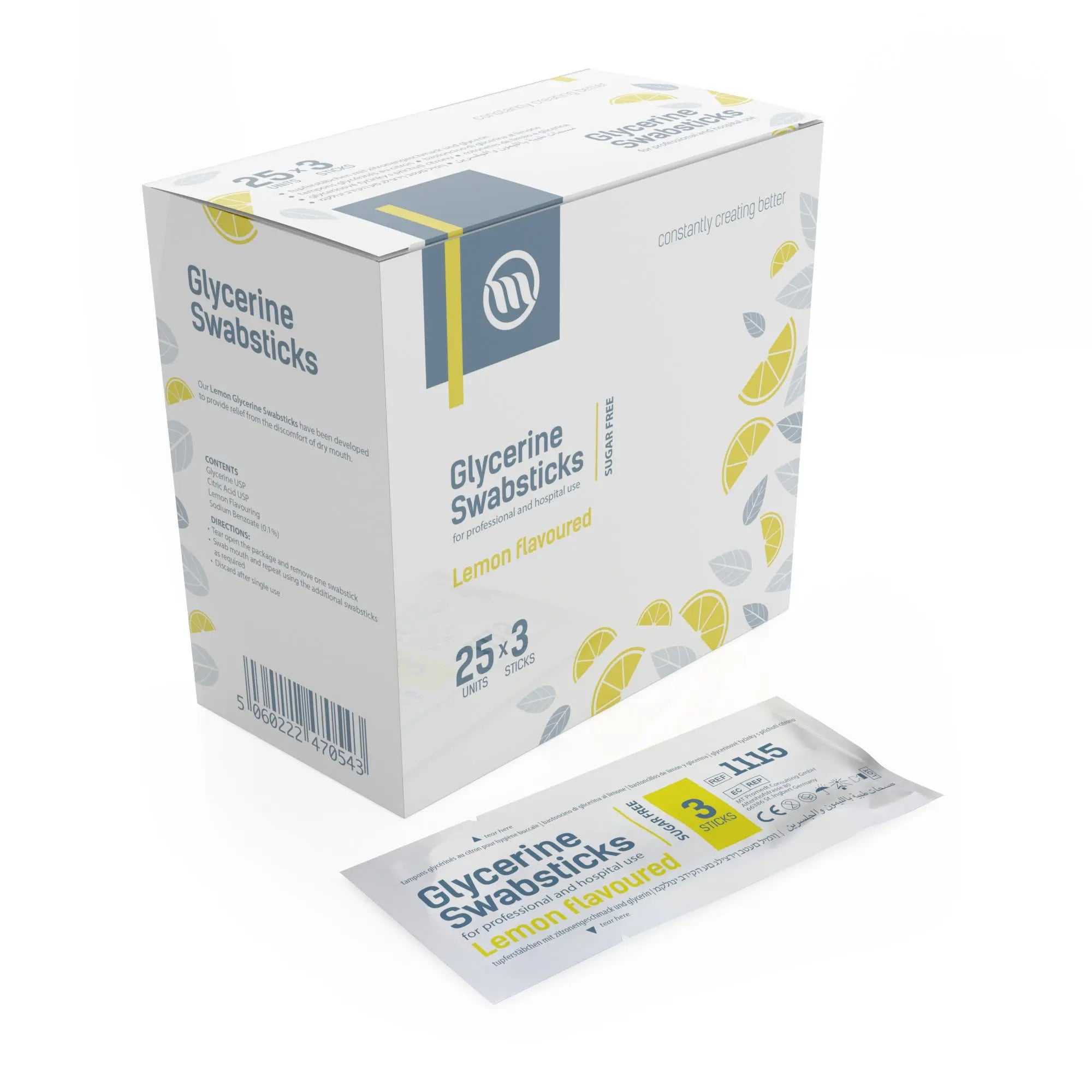 Optimum Medical Glycerine Oral Swabsticks (Lemon) (x75)