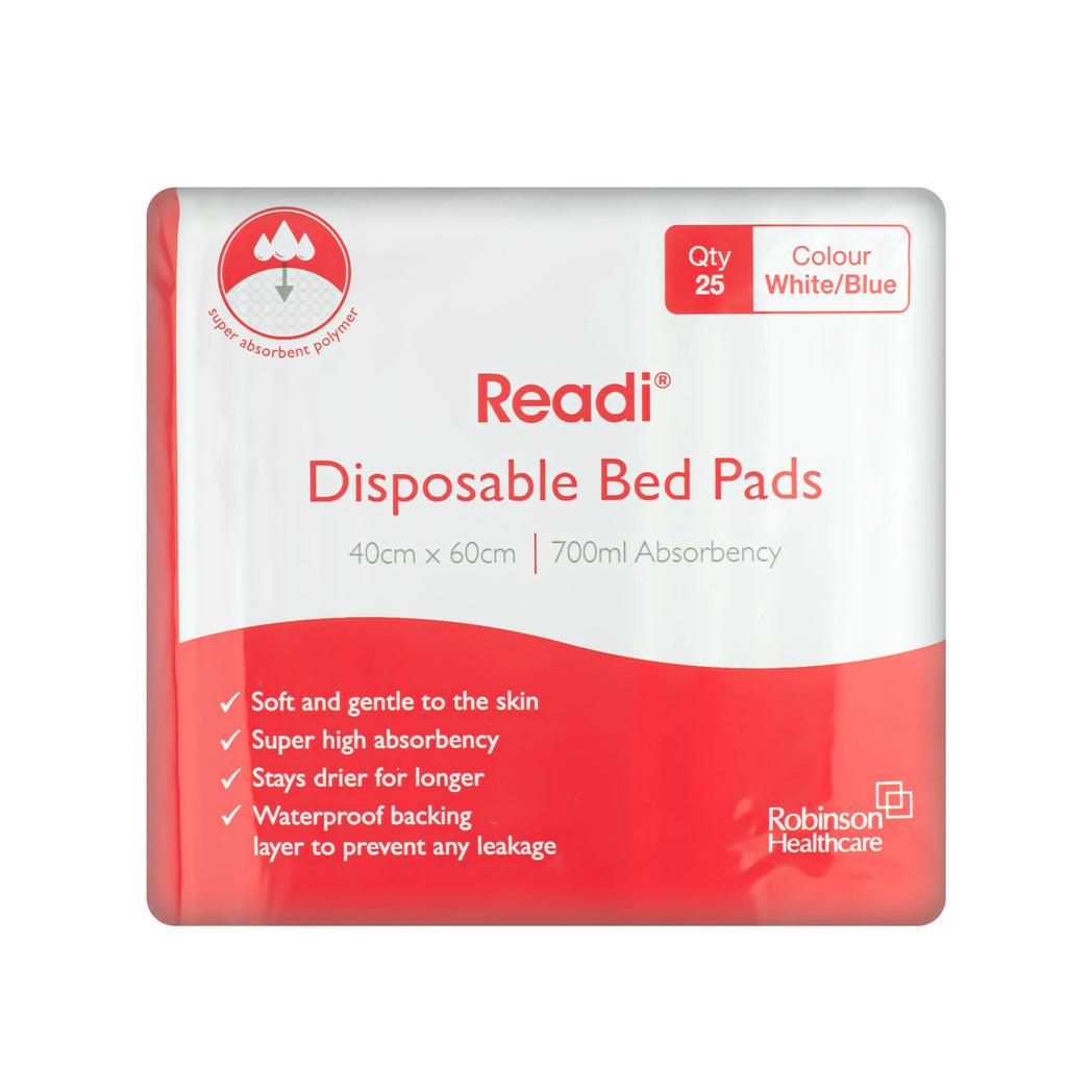 Readi Disposable Bed Pads (Multiple Sizes) (x25) Furniture Pads Vyne