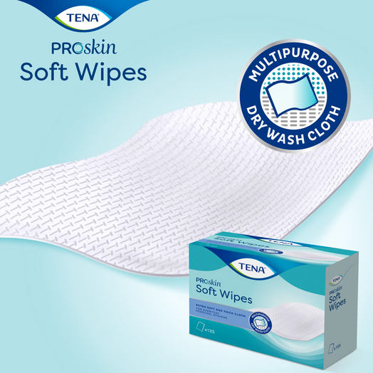 Tena - Soft Dry Wipes (x135)