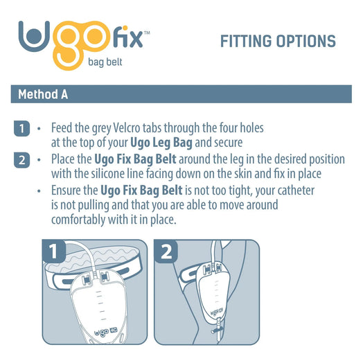 Ugo Fix Bag Belt - Catheter Leg Bag Support Strap (x3)