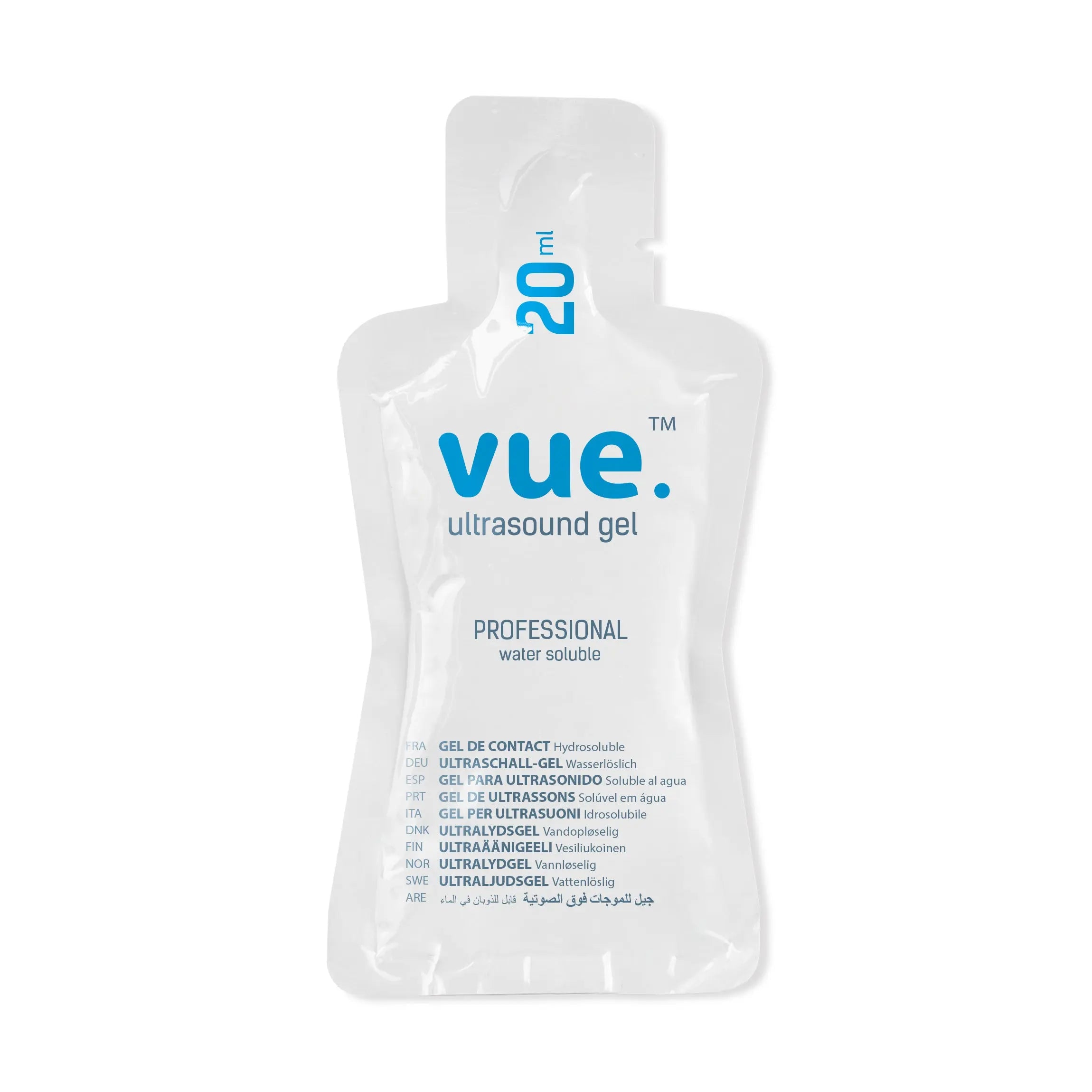 Vue Ultrasound Gel - Clear Conductive Transmission Gel (Sachets) (x30)
